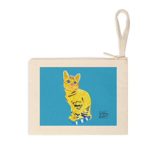 Yellow Cat Zipper Pouch