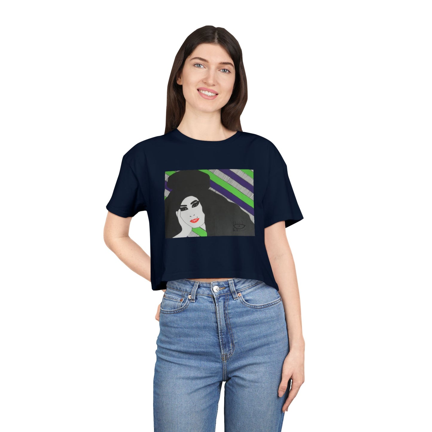 Amy Crop Tee: Stylish Streetwear Top, Vintage Vibe, Perfect for Summers & Festivals, Gift for Music Lovers, 90s Inspired Tee
