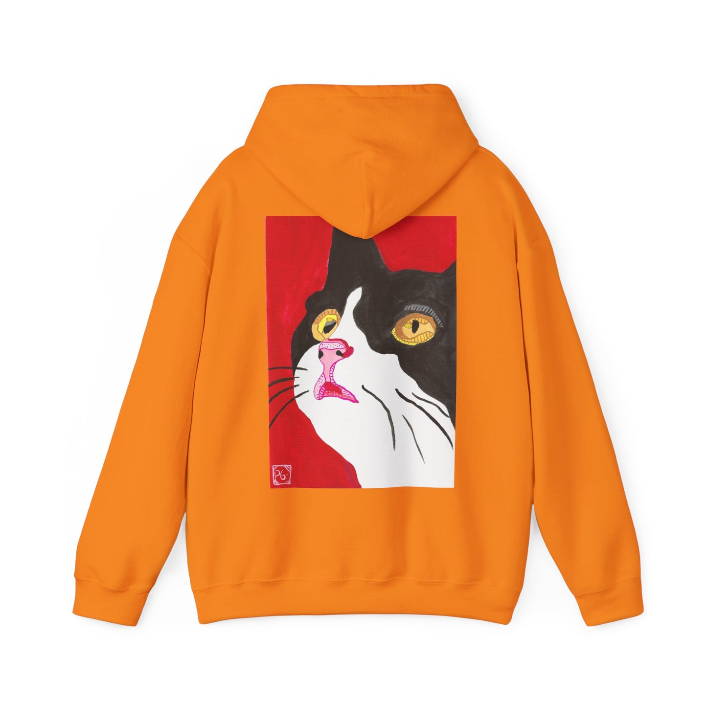 Cat Lover's Unisex Heavy Blend Hoodie - Artistic Cat Design
