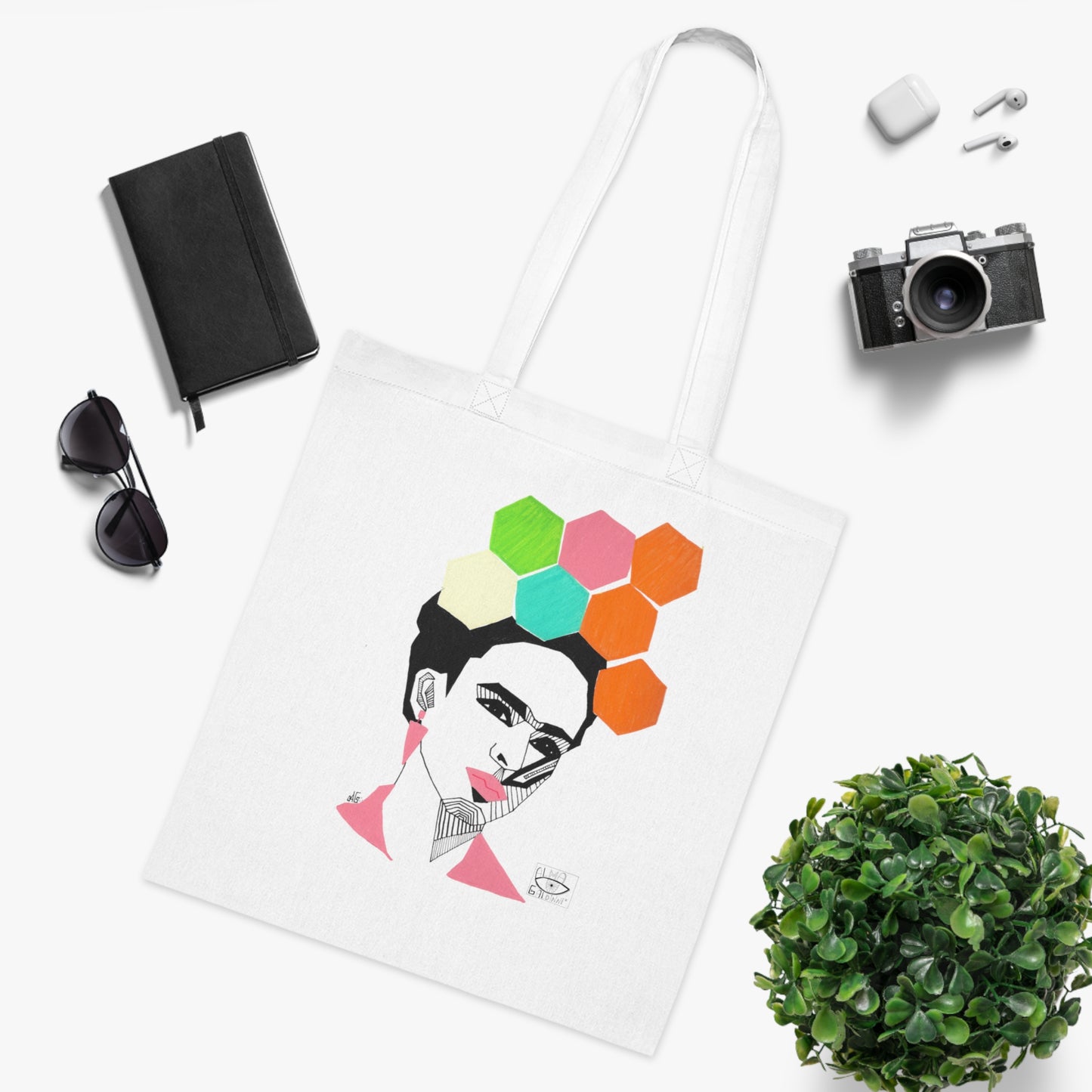 Frida kahlo Cotton Tote Bag - Stylish Eco-Friendly Shopper, Everyday Use, Gift Idea, Art Lover's Accessory, Sustainable Fashion