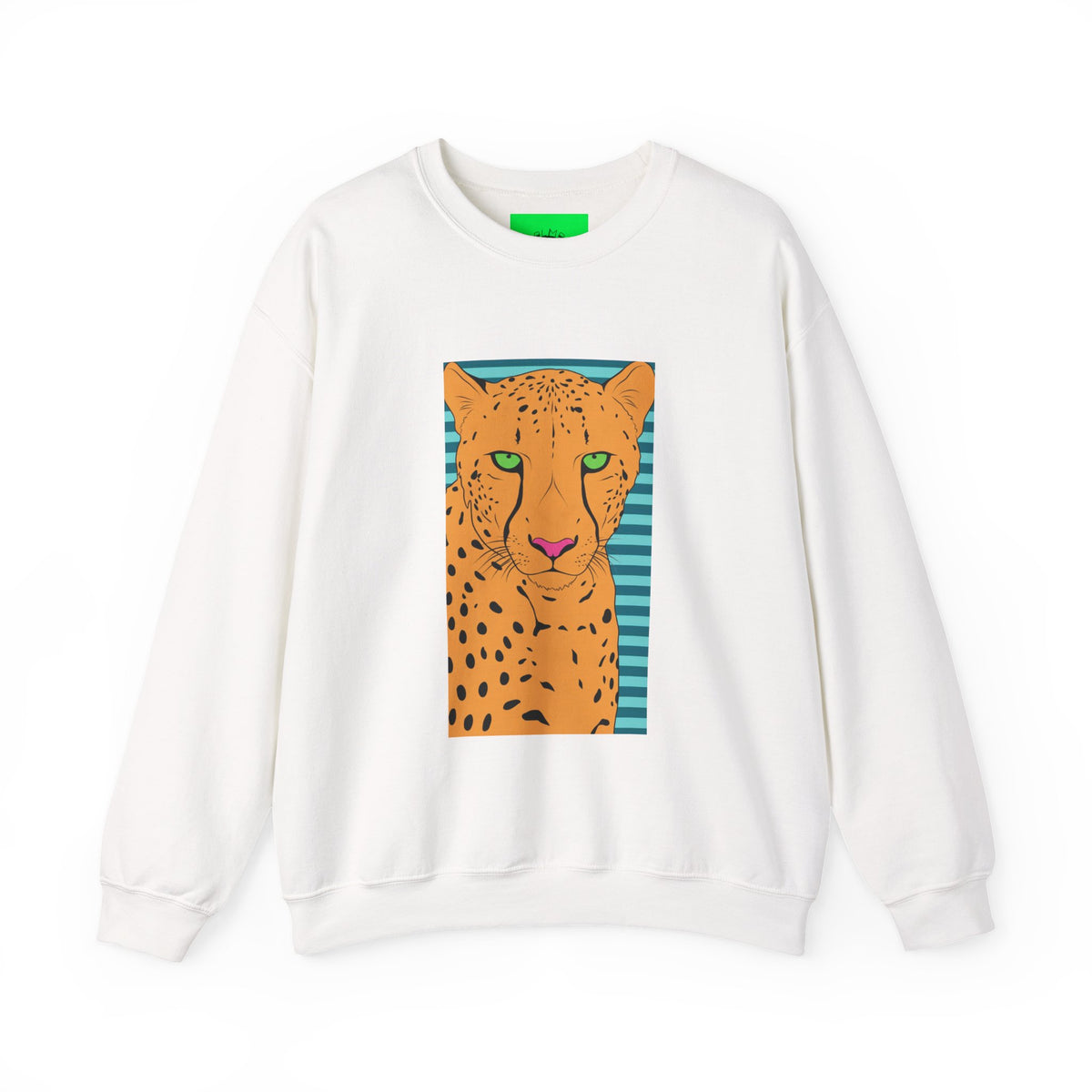 Bright leopard Unisex Heavy Blend™ Crewneck Sweatshirt