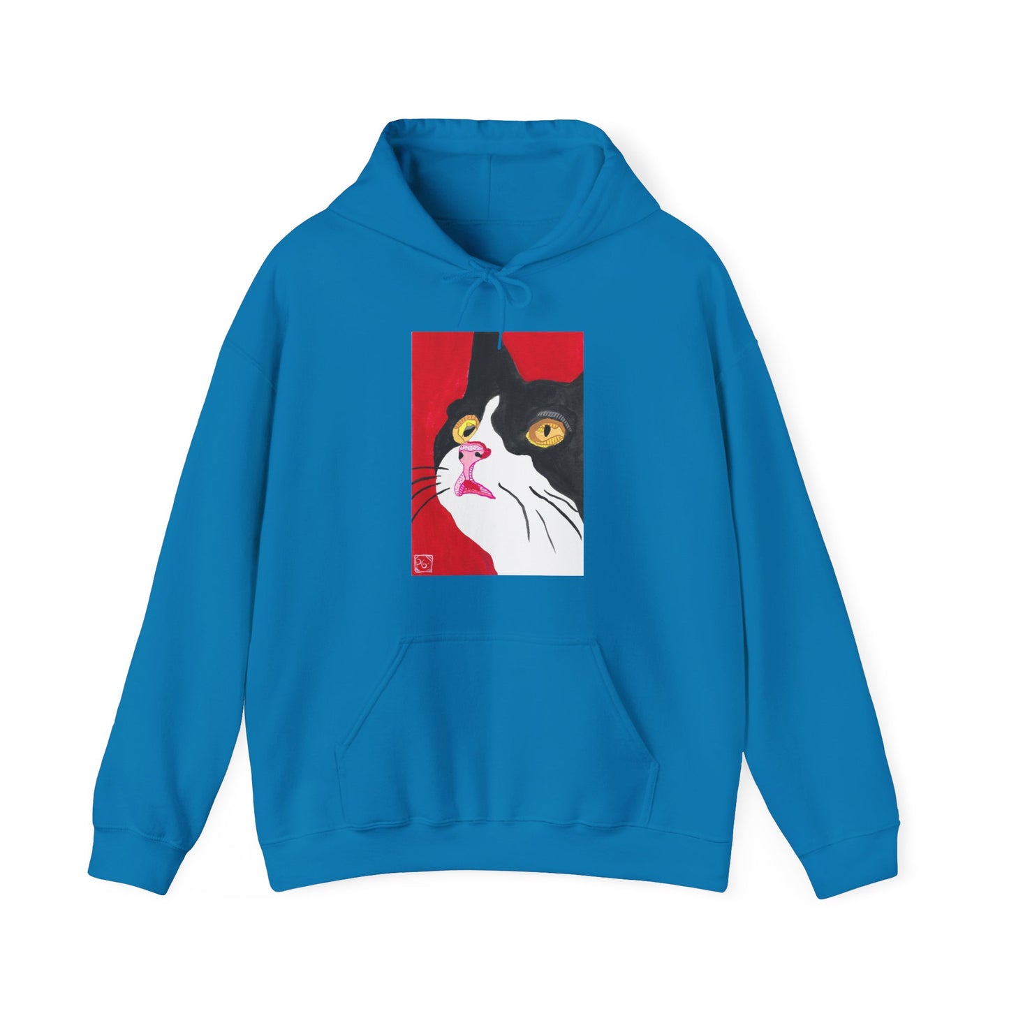 Cat Lover's Unisex Heavy Blend Hoodie - Artistic Cat Design