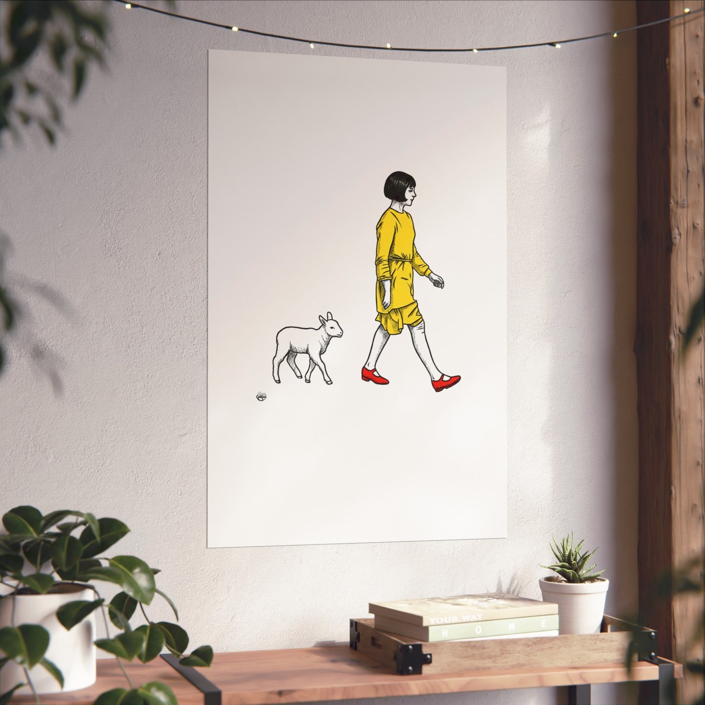 Violet and the lamb Fine Art Posters