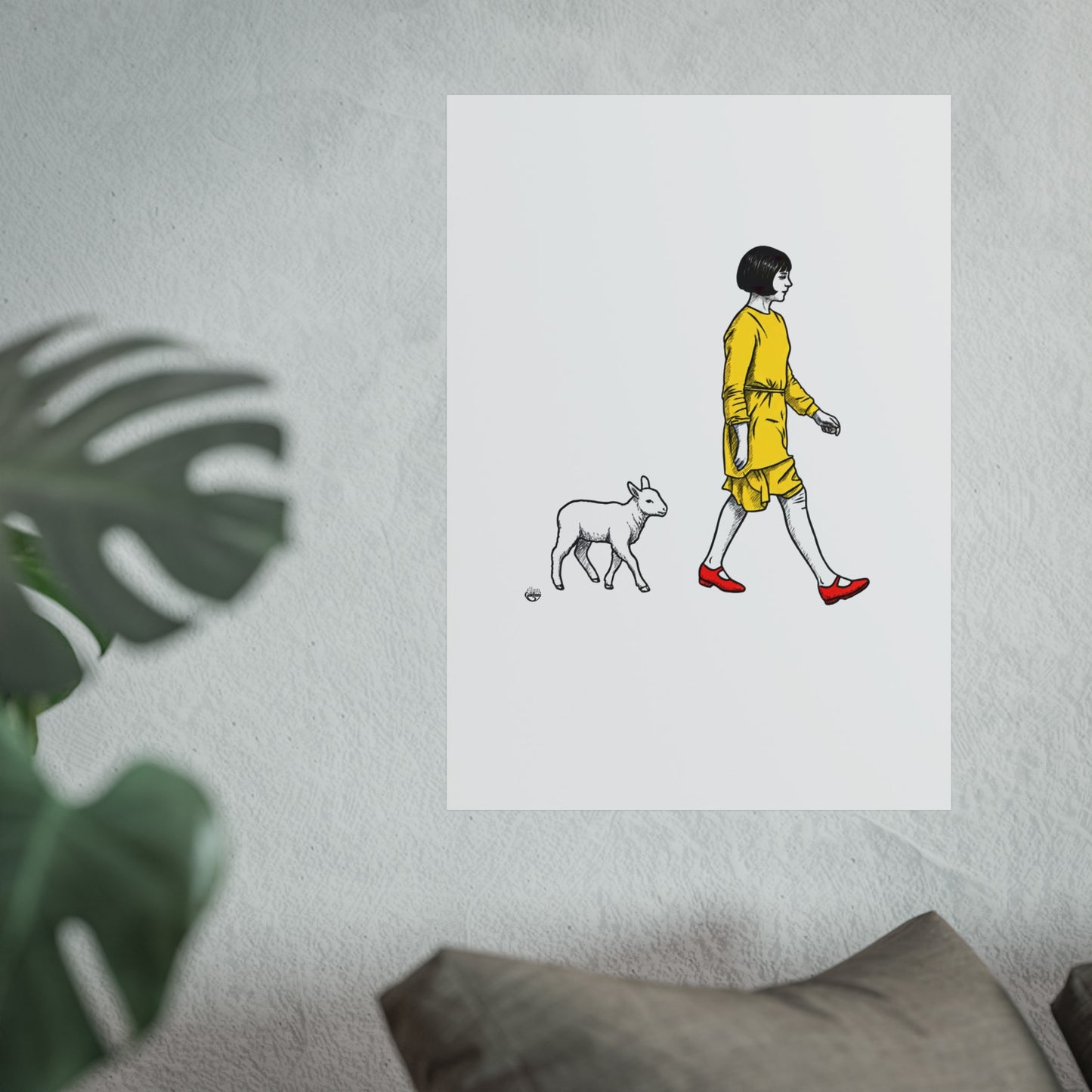 Violet and the lamb Fine Art Posters