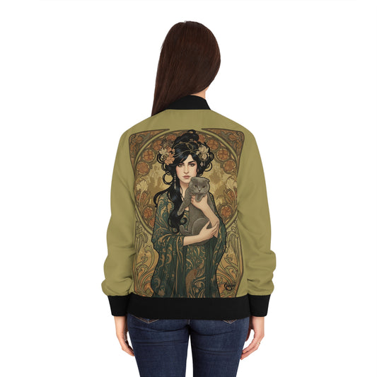 Art Nouveaux Women's Bomber Jacket (AOP)