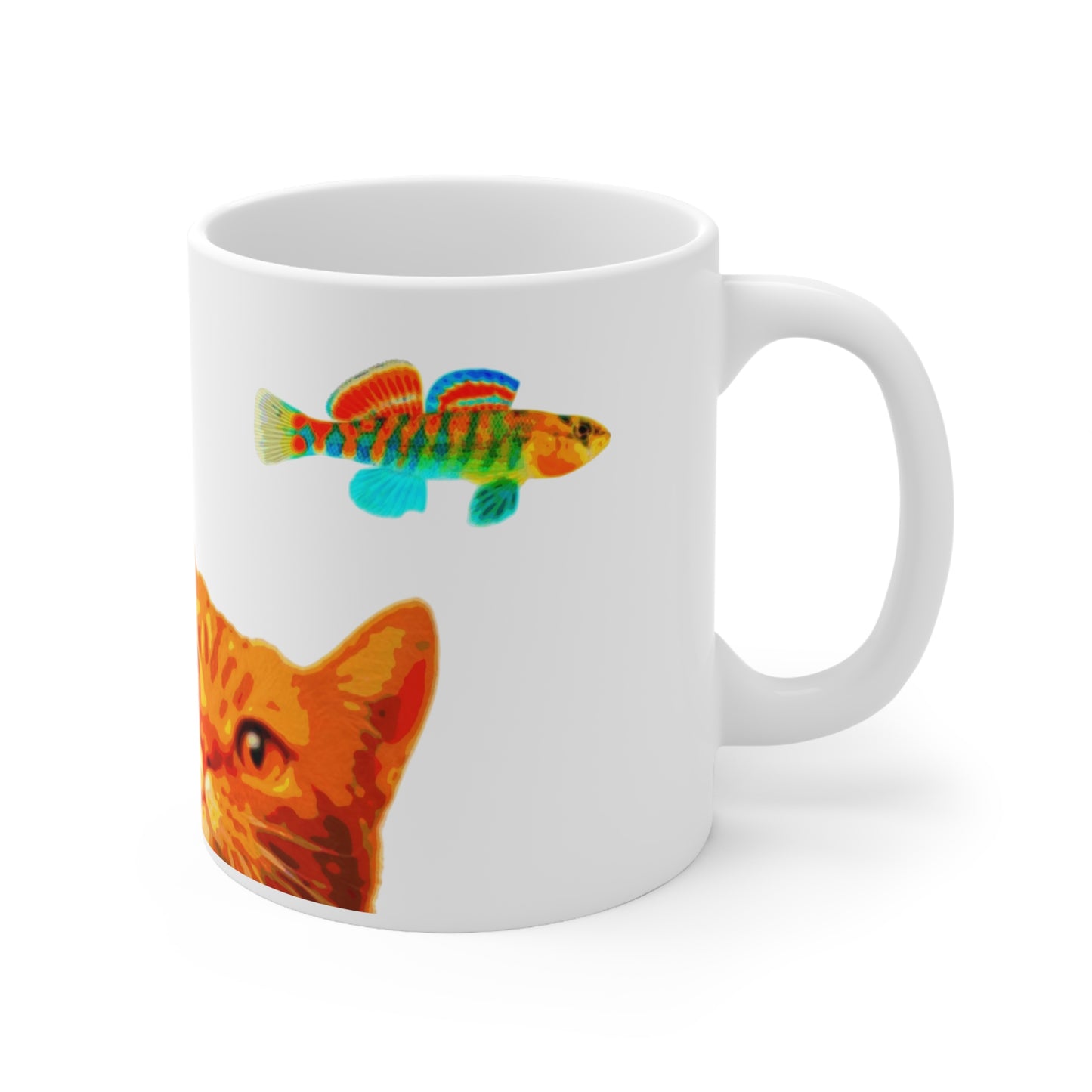 Funny Cat Ceramic Coffee Cups, 11oz, 15oz