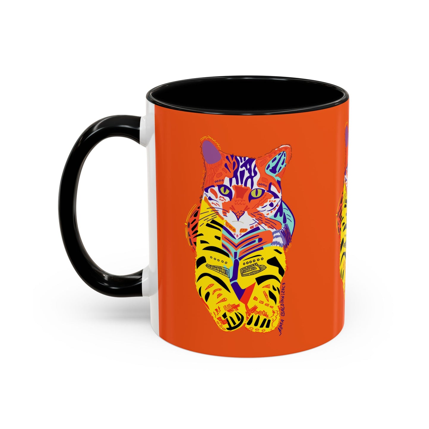 Mug - Tiger Design Accent Coffee Mug (11, 15oz)
