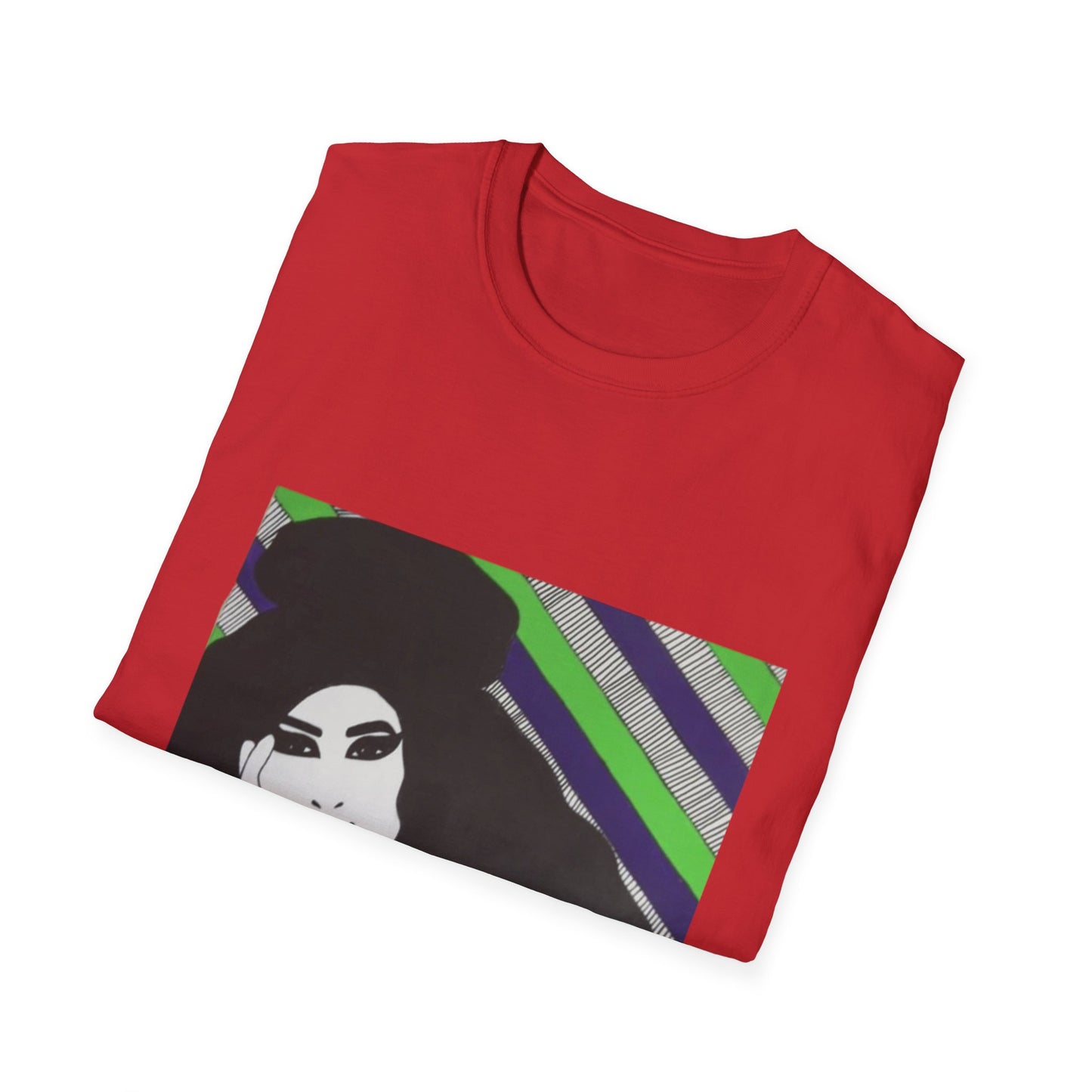 Artistic Amy Portrait T-Shirt, Casual Wear, Unique Gift, Pop Culture Apparel, Unisex Fashion, Everyday Comfort