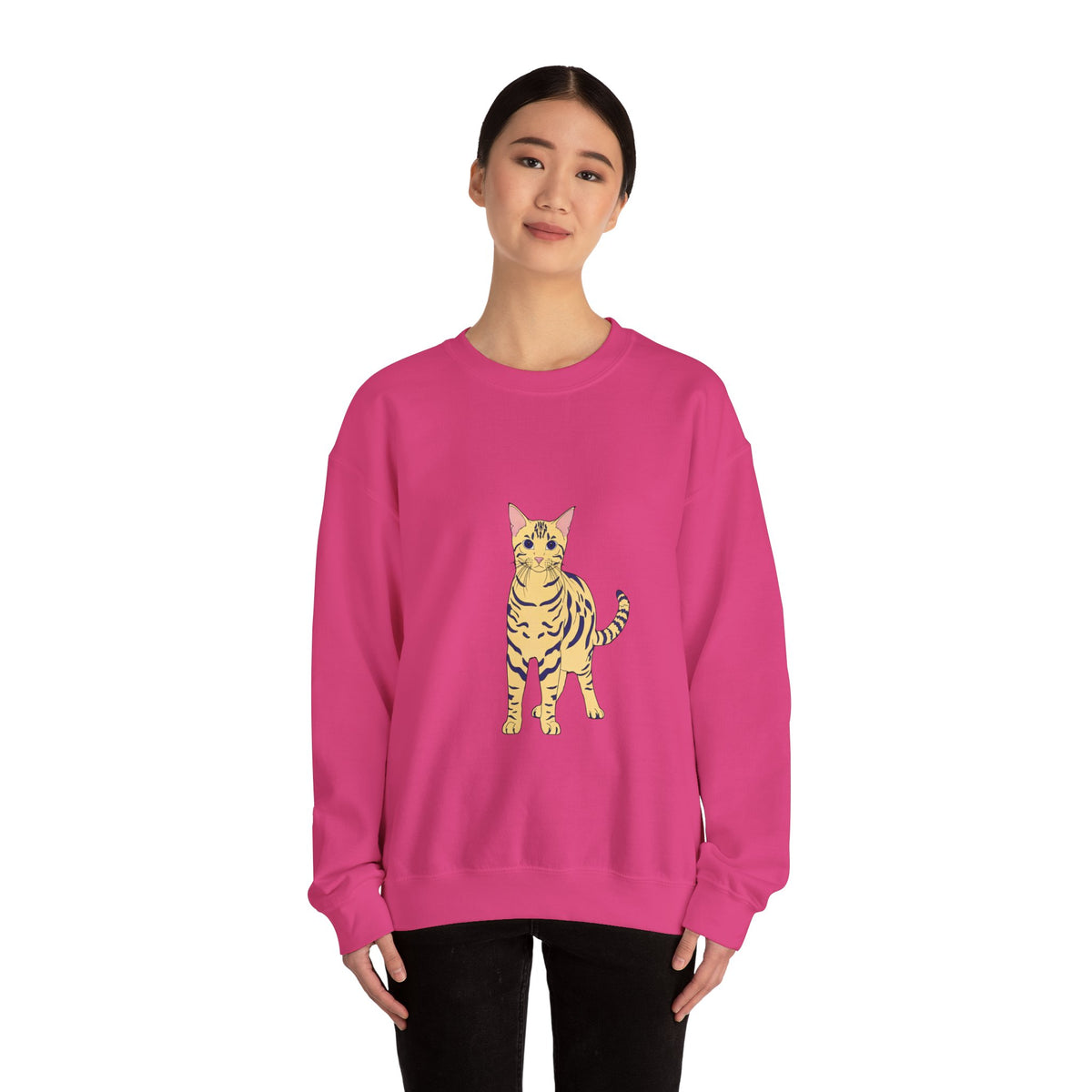 Bengal Cat cartoon Unisex Heavy Blend™ Crewneck Sweatshirt