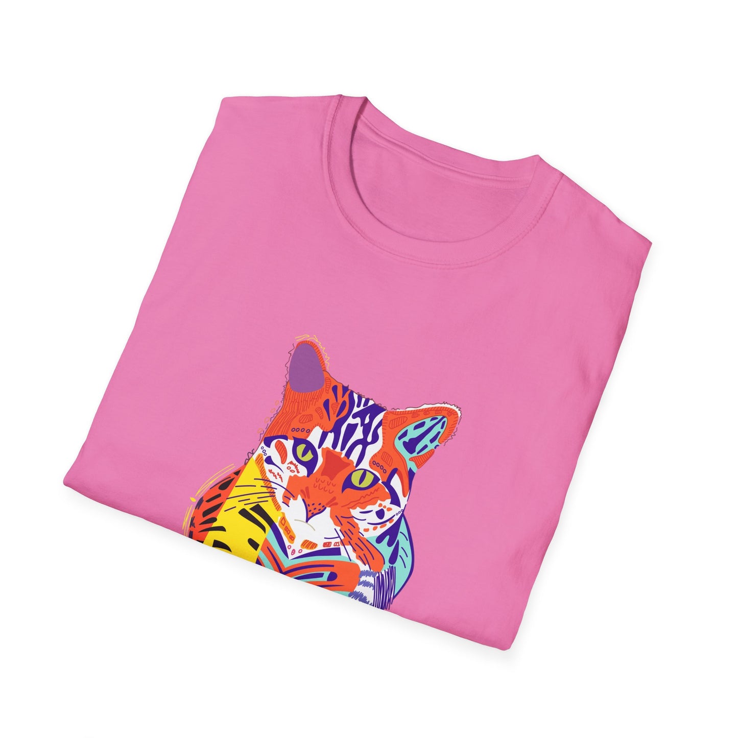 Vibrant Tiger Graphic Unisex Softstyle T-Shirt