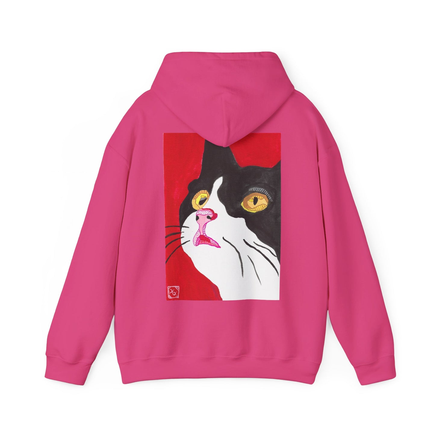 Cat Lover's Unisex Heavy Blend Hoodie - Artistic Cat Design