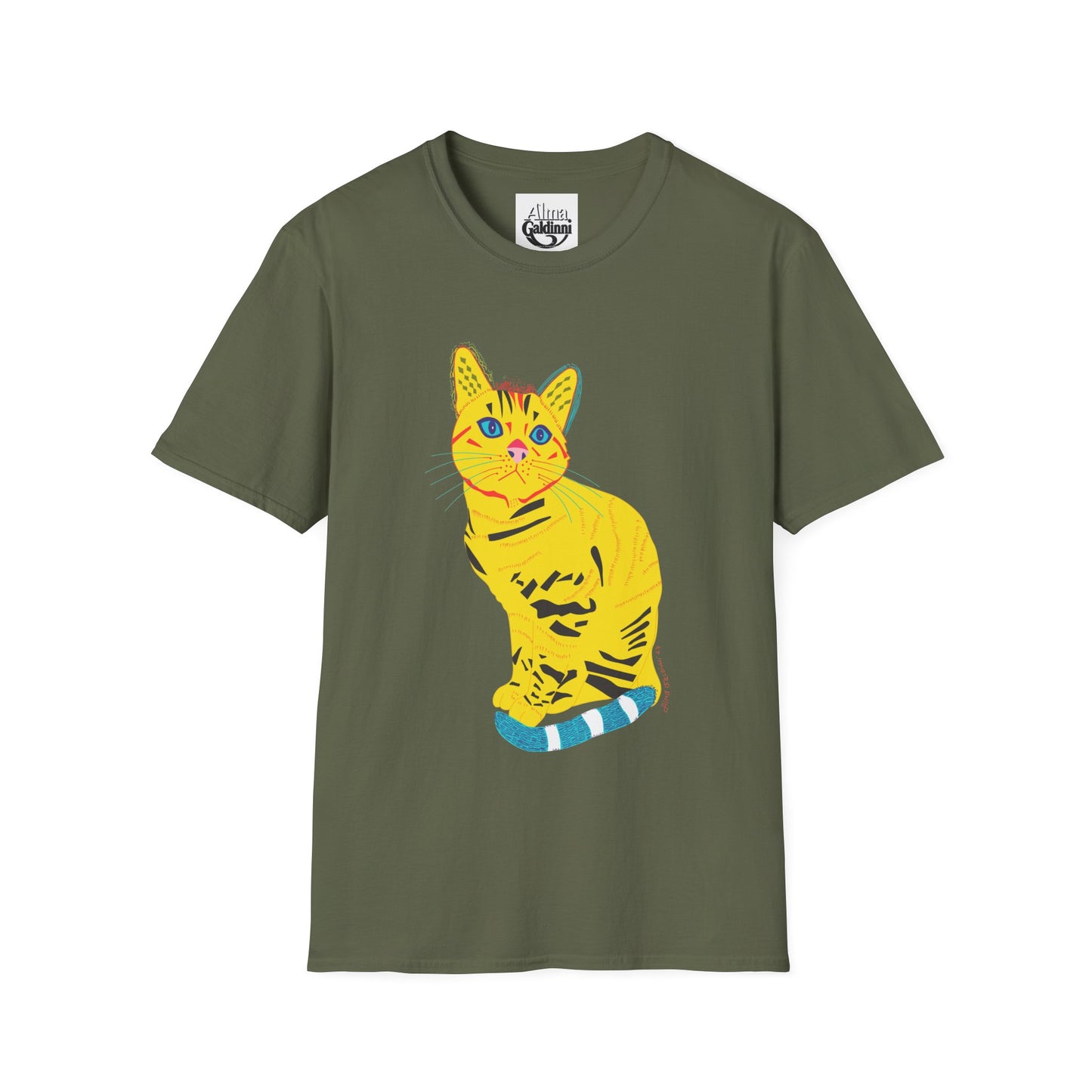 Yellow Cat Unisex Softstyle T-Shirt