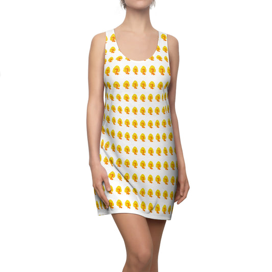 Yellow Beauty Women's Cut & Sew Racerback Dress (AOP)