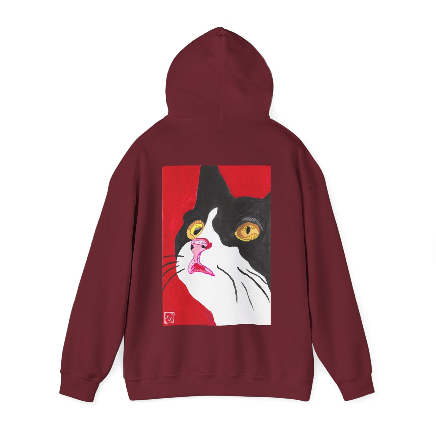Cat Lover's Unisex Heavy Blend Hoodie - Artistic Cat Design
