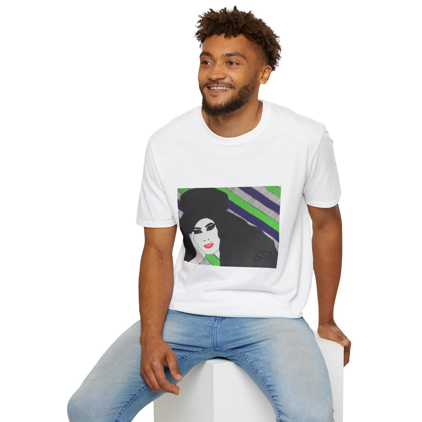 Artistic Amy Portrait T-Shirt, Casual Wear, Unique Gift, Pop Culture Apparel, Unisex Fashion, Everyday Comfort