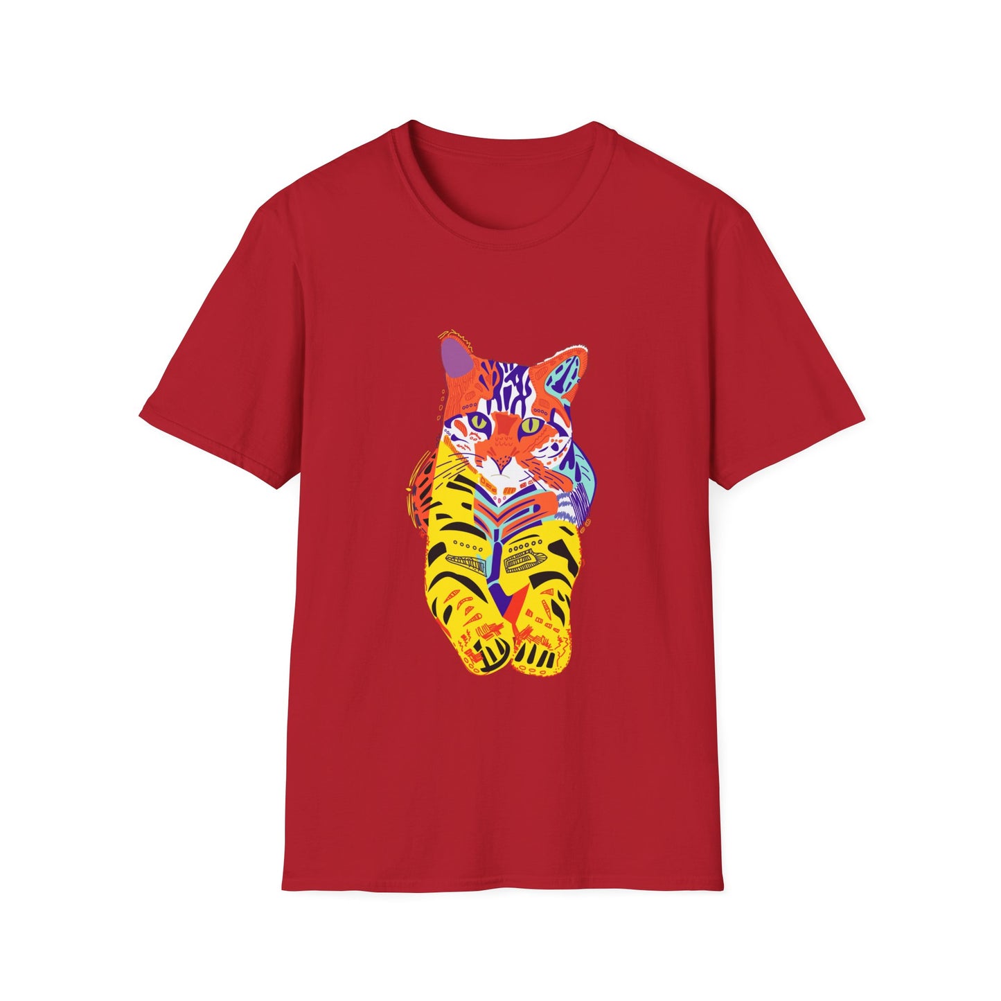 Vibrant Tiger Graphic Unisex Softstyle T-Shirt