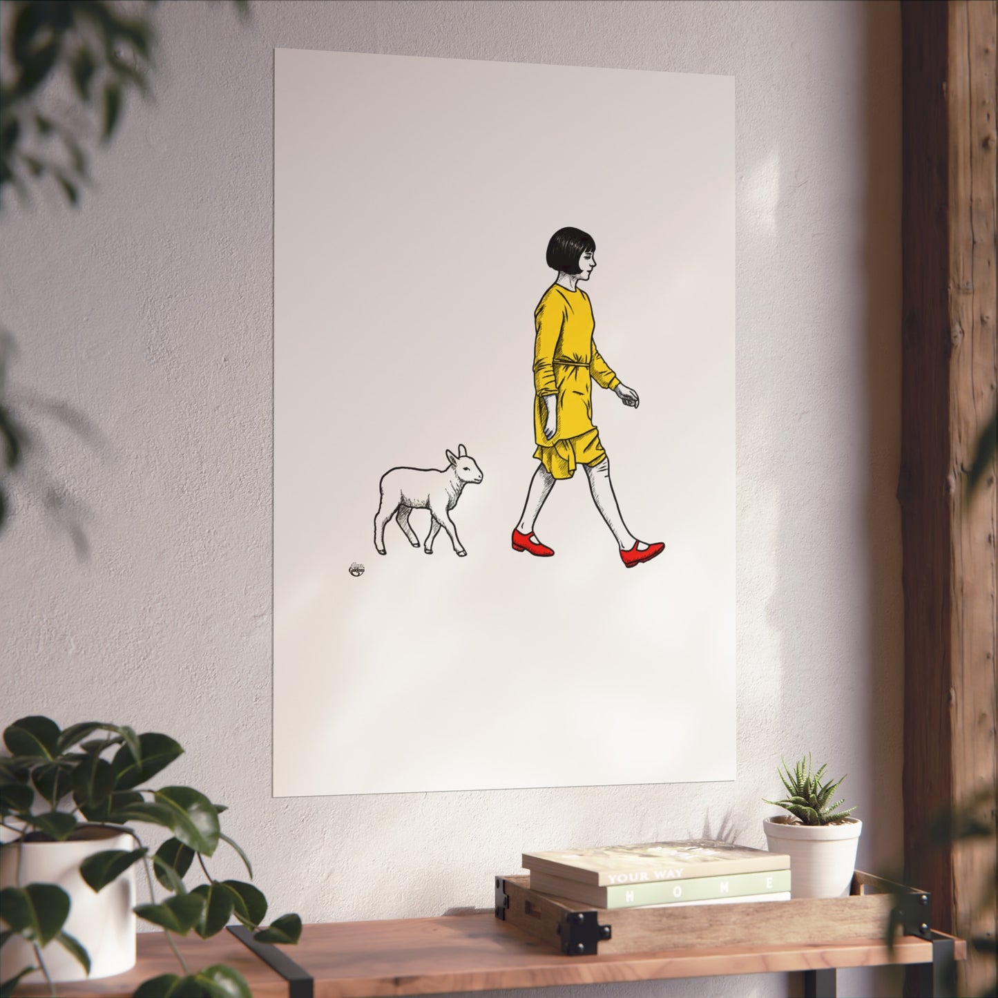 Violet and the lamb Fine Art Posters