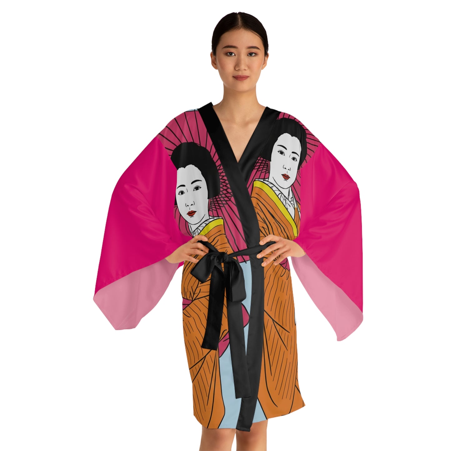 Unique Gueisha  Long Sleeve Kimono Robe (AOP)
