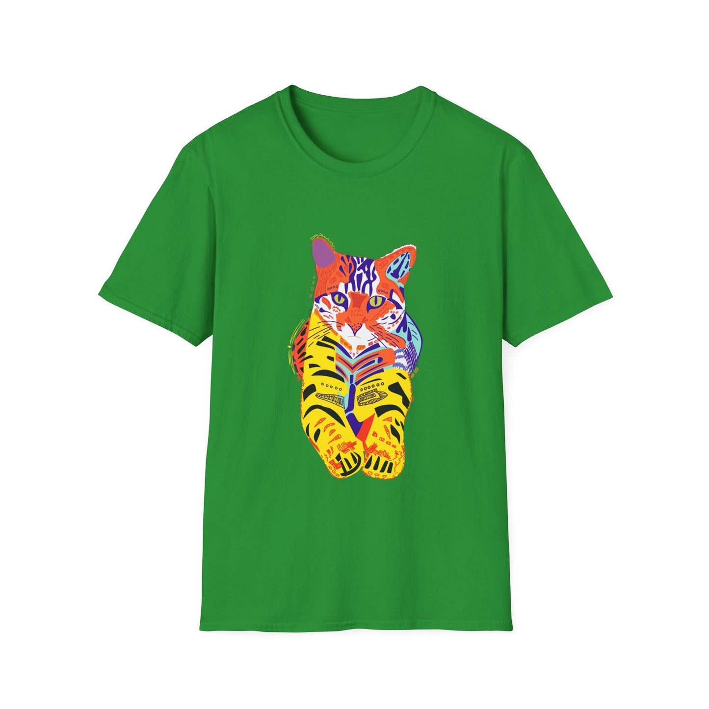 Vibrant Tiger Graphic Unisex Softstyle T-Shirt