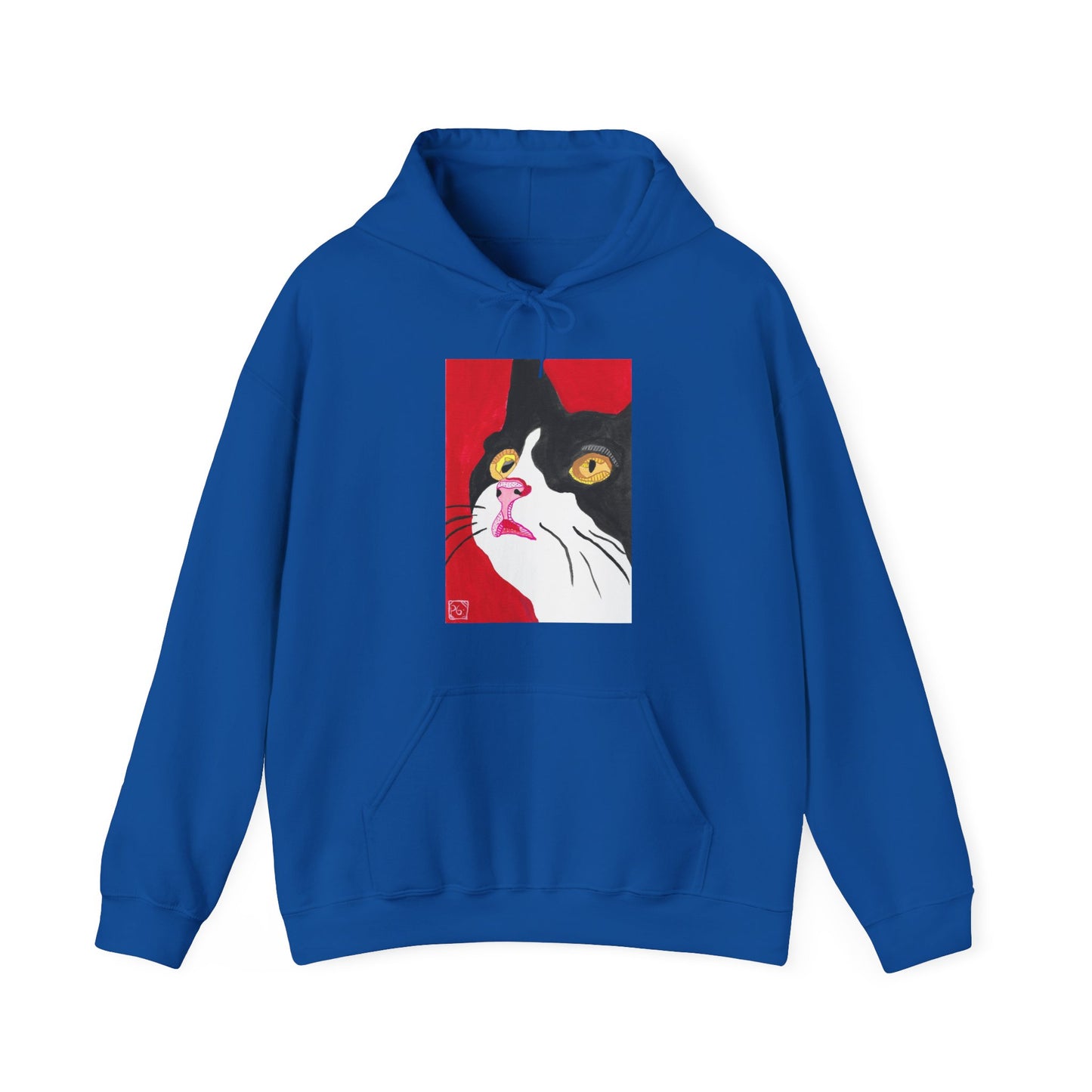 Cat Lover's Unisex Heavy Blend Hoodie - Artistic Cat Design