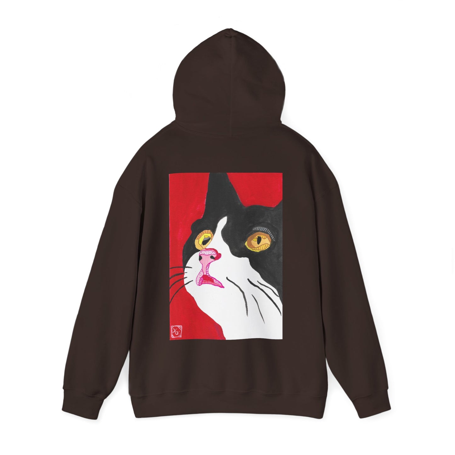 Cat Lover's Unisex Heavy Blend Hoodie - Artistic Cat Design