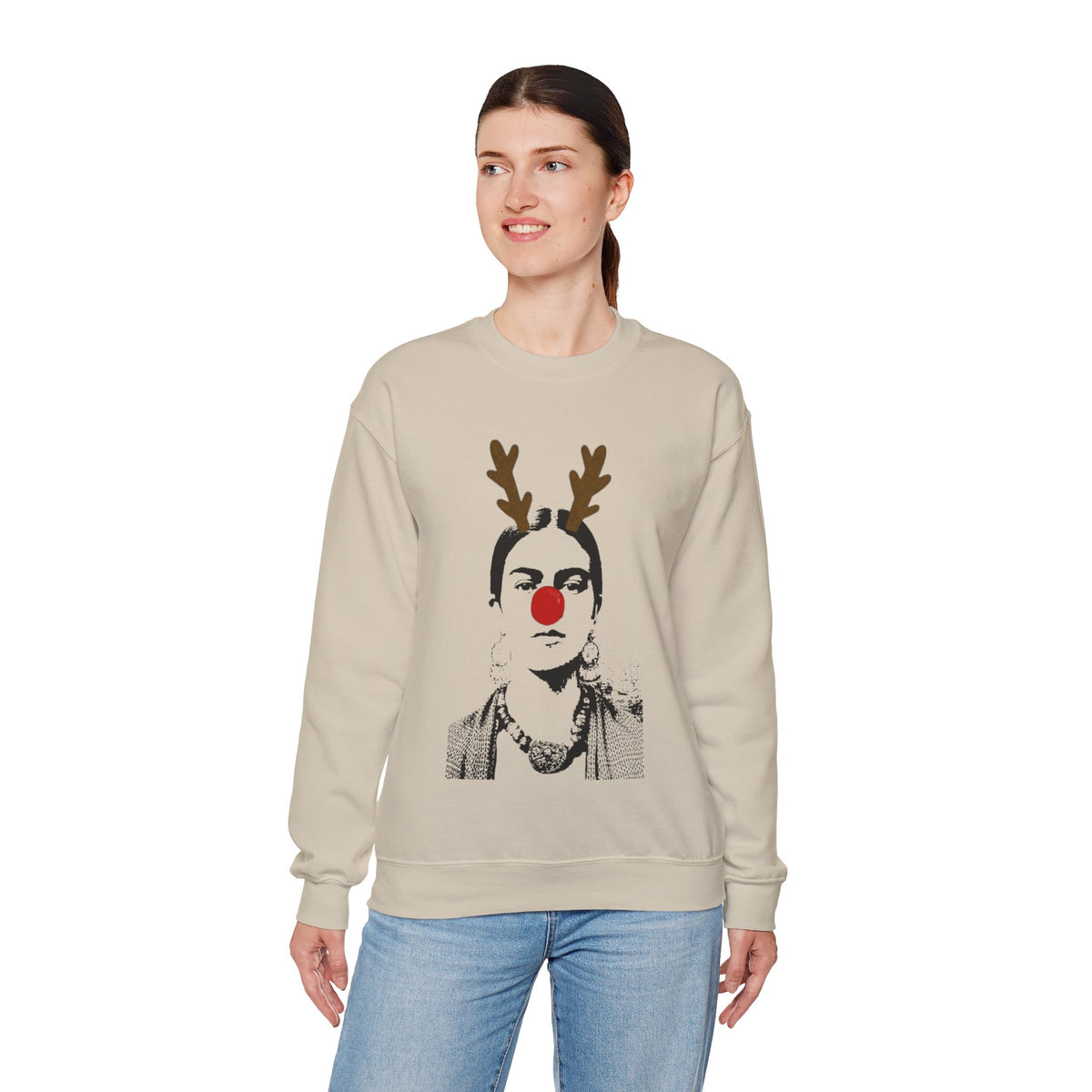 Frida on Christmas Unisex Heavy Blend™ Crewneck Sweatshirt