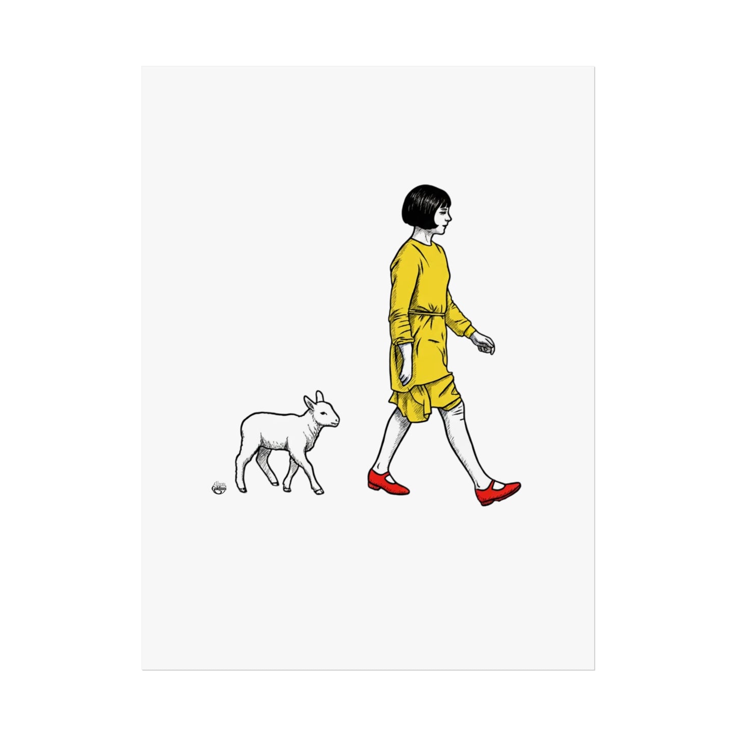 Violet and the lamb Fine Art Posters
