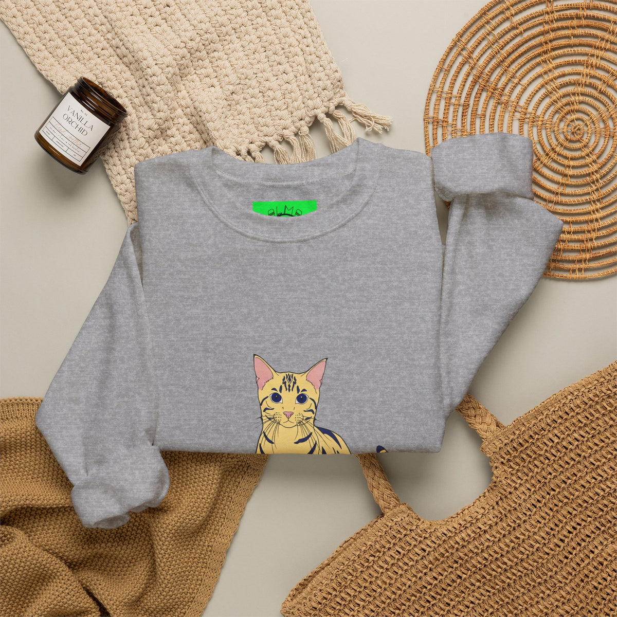 Bengal Cat cartoon Unisex Heavy Blend™ Crewneck Sweatshirt