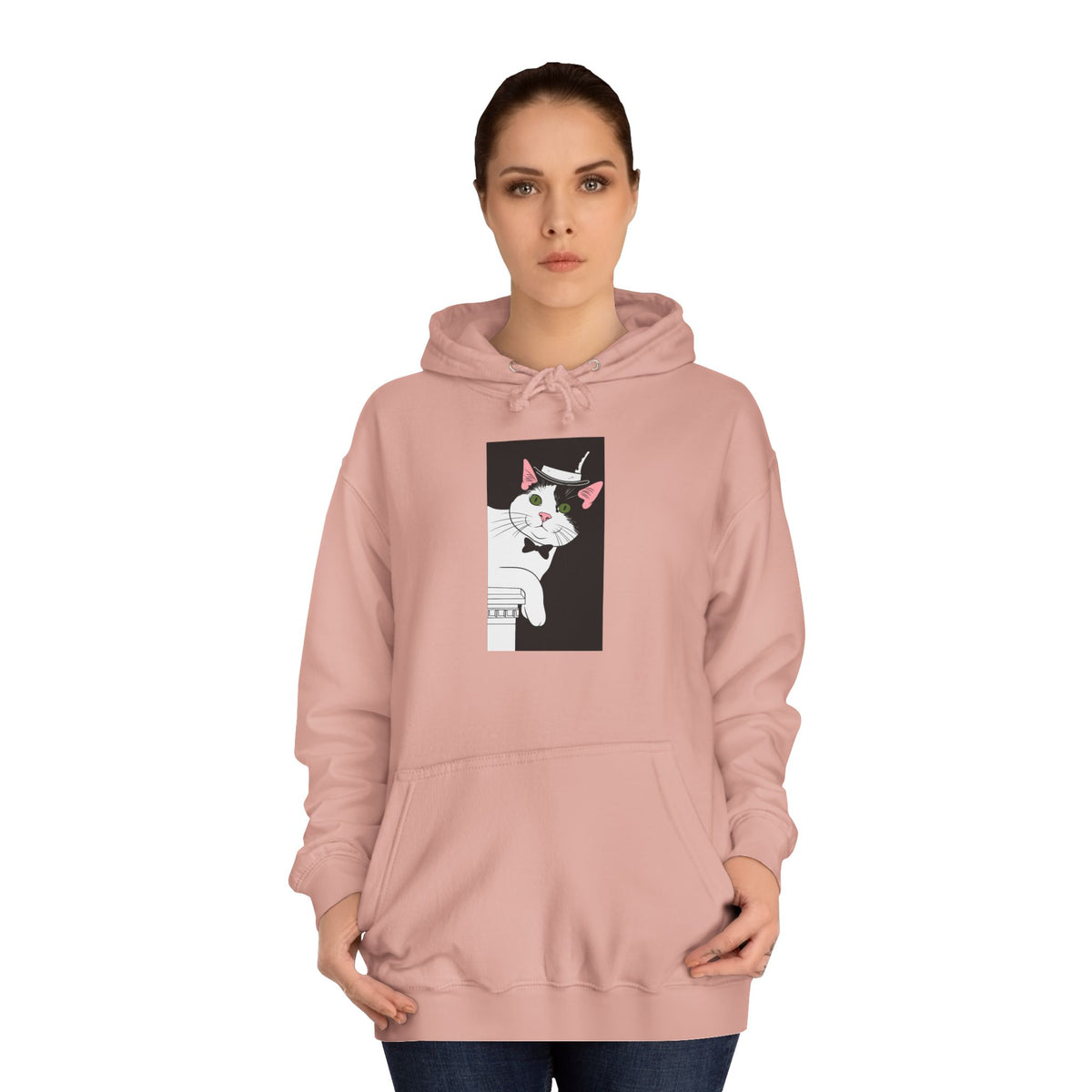 Mister Cat Unisex College Hoodie