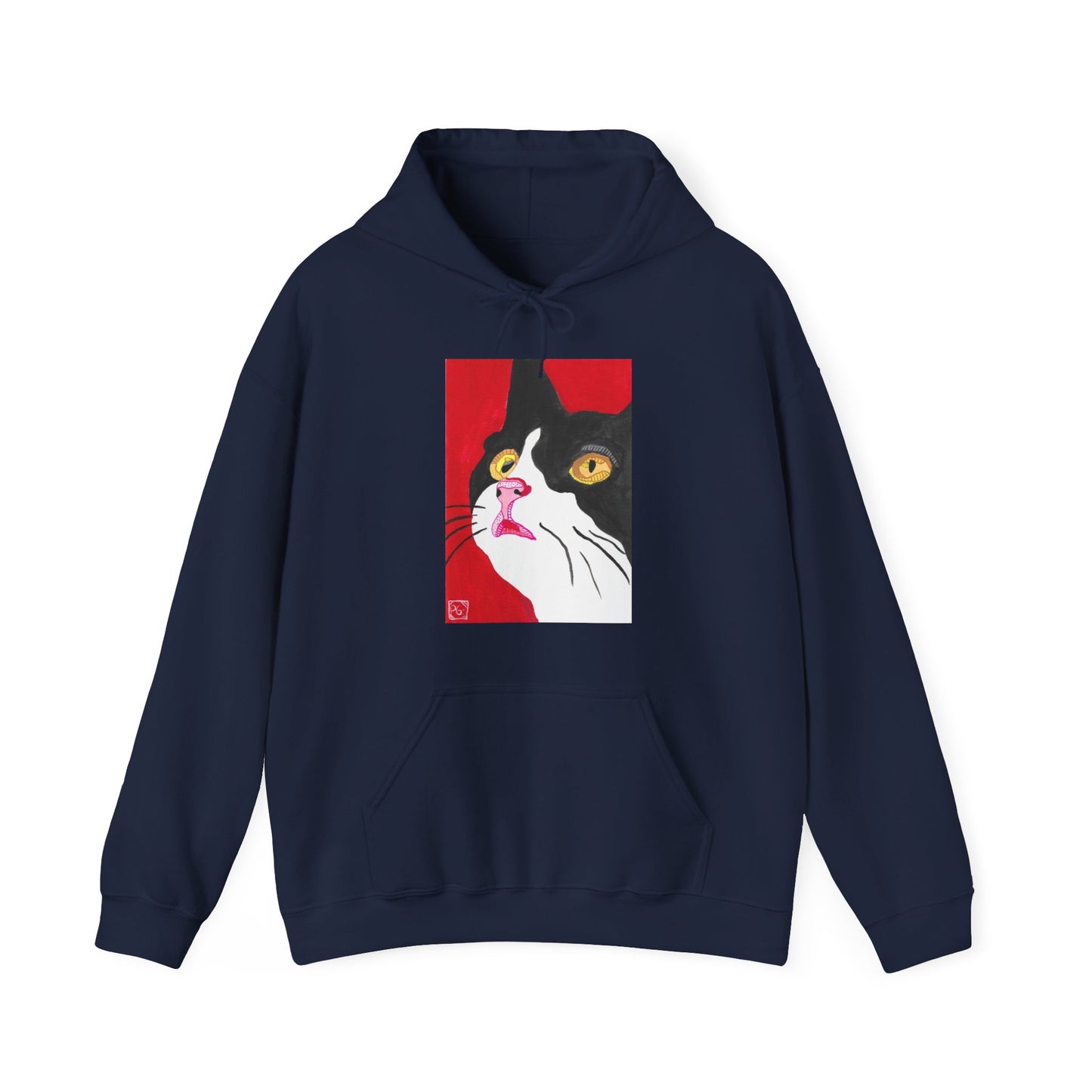 Cat Lover's Unisex Heavy Blend Hoodie - Artistic Cat Design