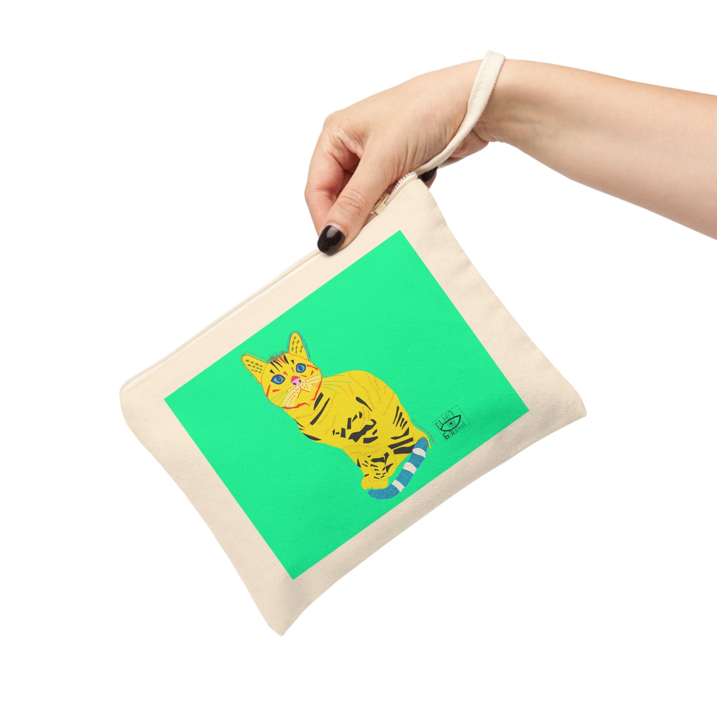 Yellow Cat Zipper Pouch - Yellow Cat Design