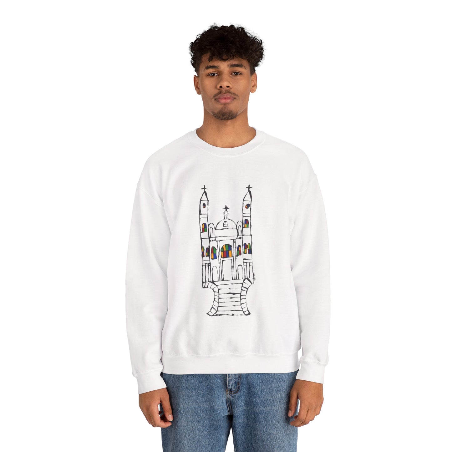 Ilheus Cathedral in Brazil Unisex Heavy Blend™ Crewneck Sweatshirt