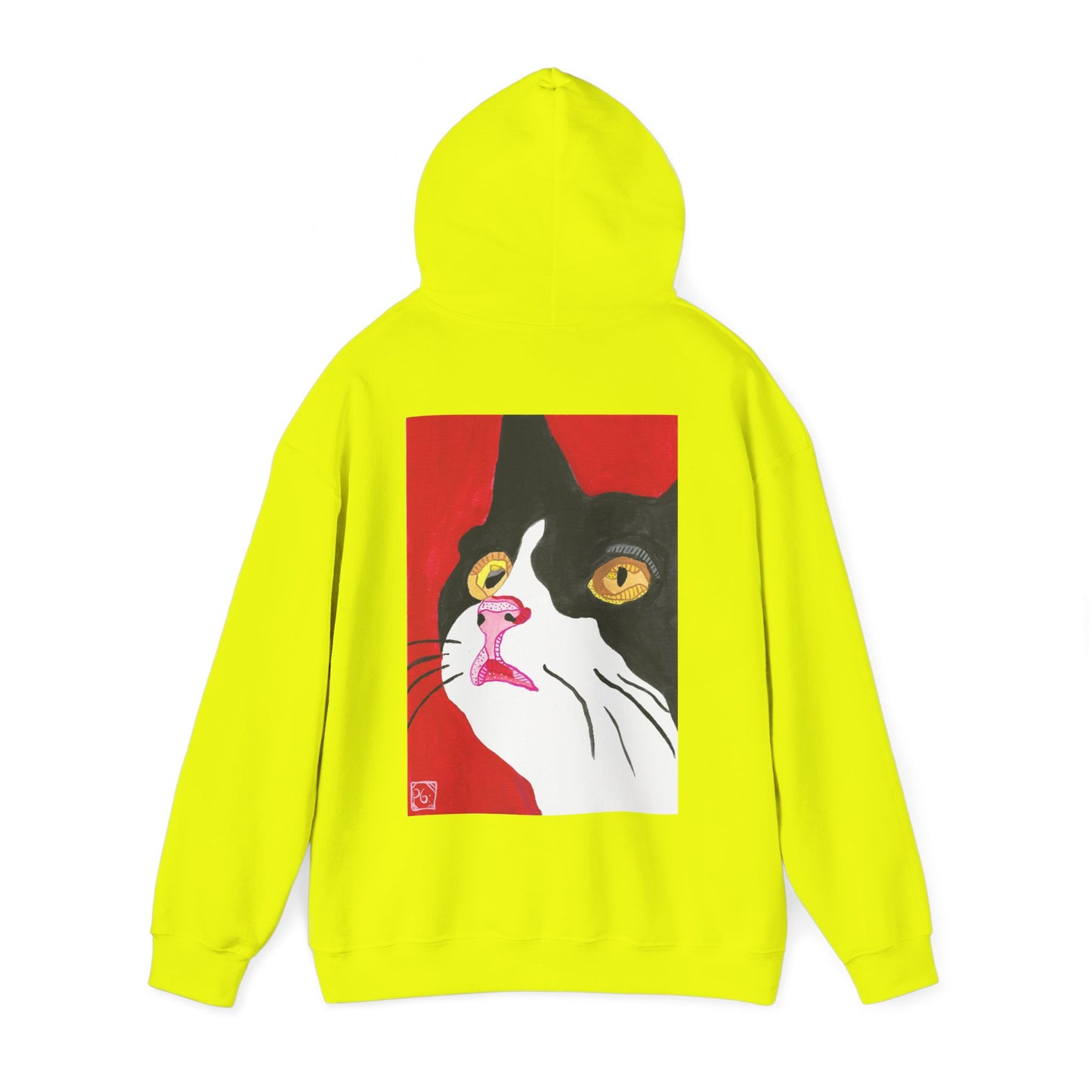 Cat Lover's Unisex Heavy Blend Hoodie - Artistic Cat Design