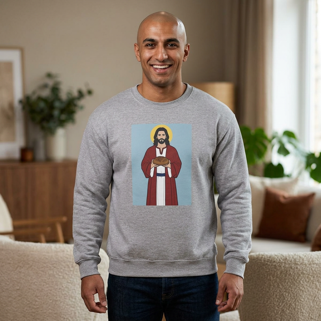 Jesus and bread Unisex Heavy Blend™ Crewneck Sweatshirt