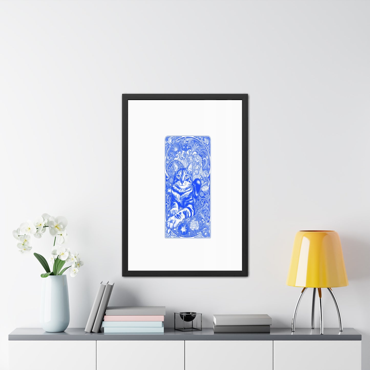 Art Nouveaux Cat Framed Posters
