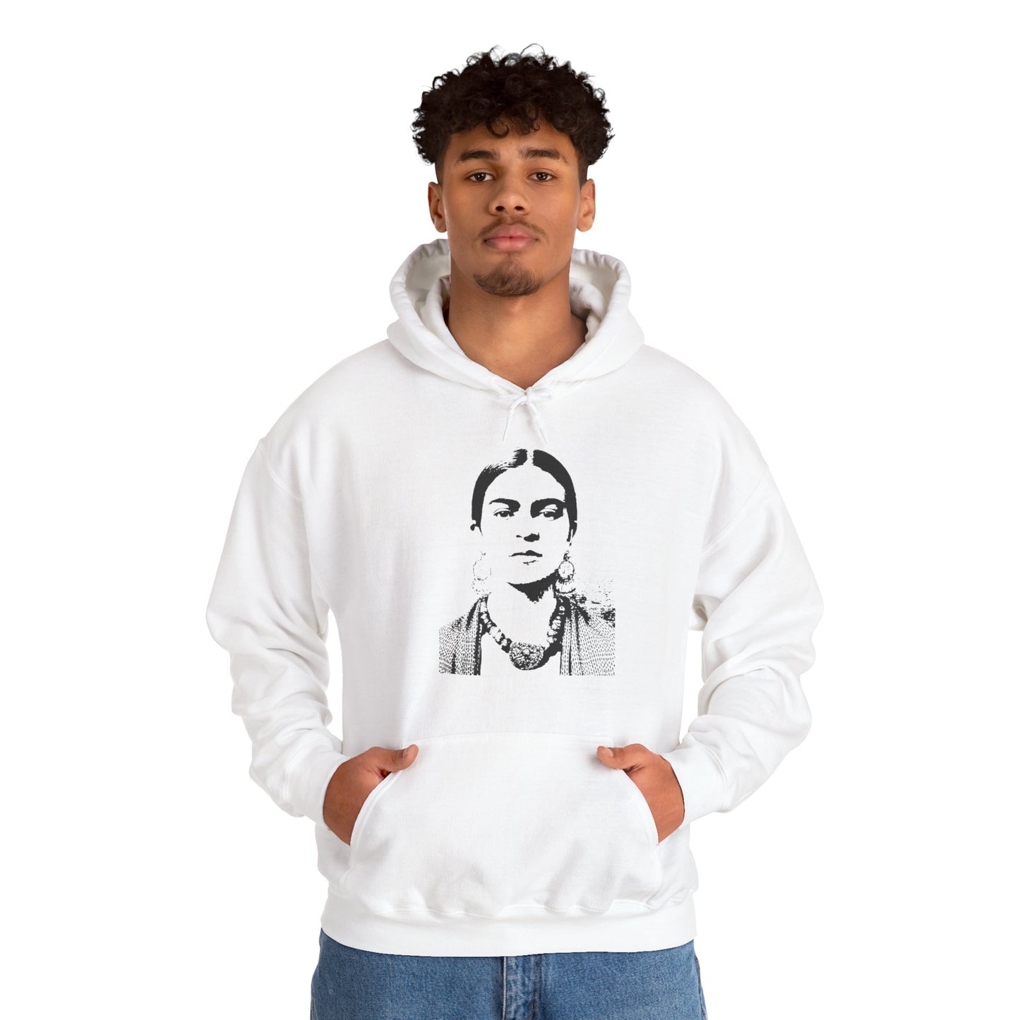 Frida Kahlo Inspired Hooded Sweatshirt - Unisex Warm Hoodie, Art Lover Gift, Vintage Style Clothes, Bohemian Fashion, Cozy Casual Wear