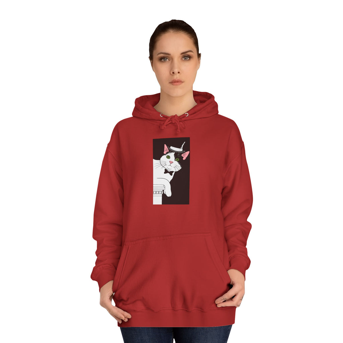 Mister Cat Unisex College Hoodie
