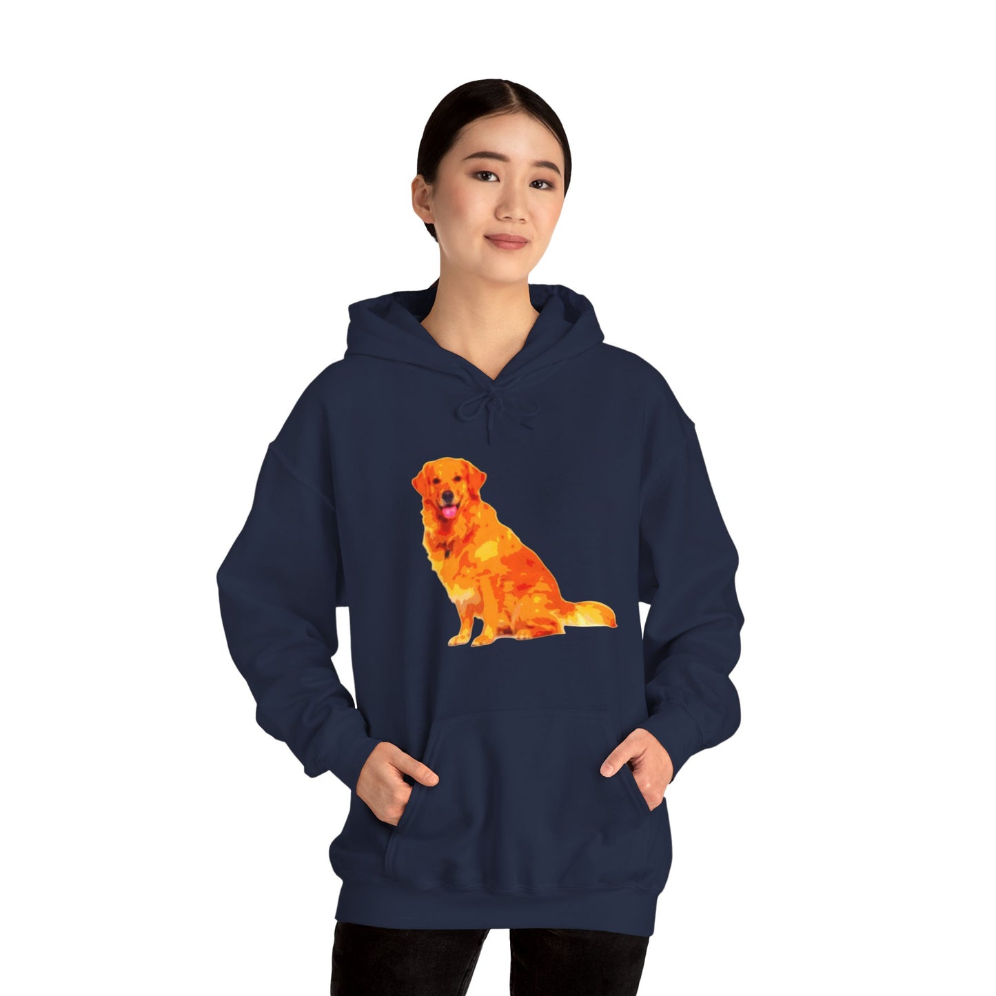 Vibrant Golden Retriever Hoodie, Pet Lover Gift, Cozy Sweatshirt, Animal Art Apparel, Dog Mom Outfit, Christmas Wear, Cute Canine Fashion