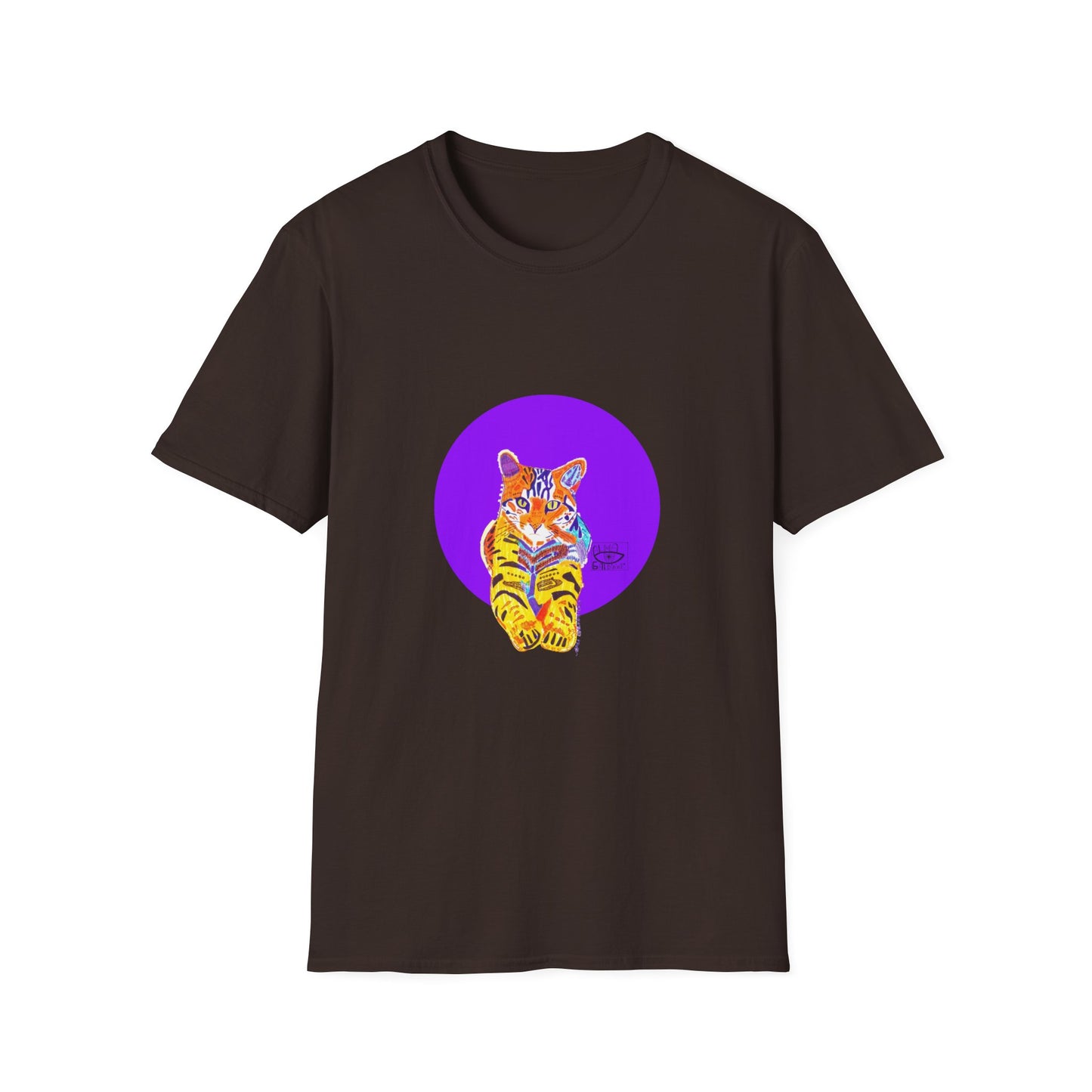 Vibrant Tiger Graphic T-Shirt, Colorful Art Tee for Animal Lovers, Unique Gift for Birthdays and Special Occasions, Unisex Softstyle Tee