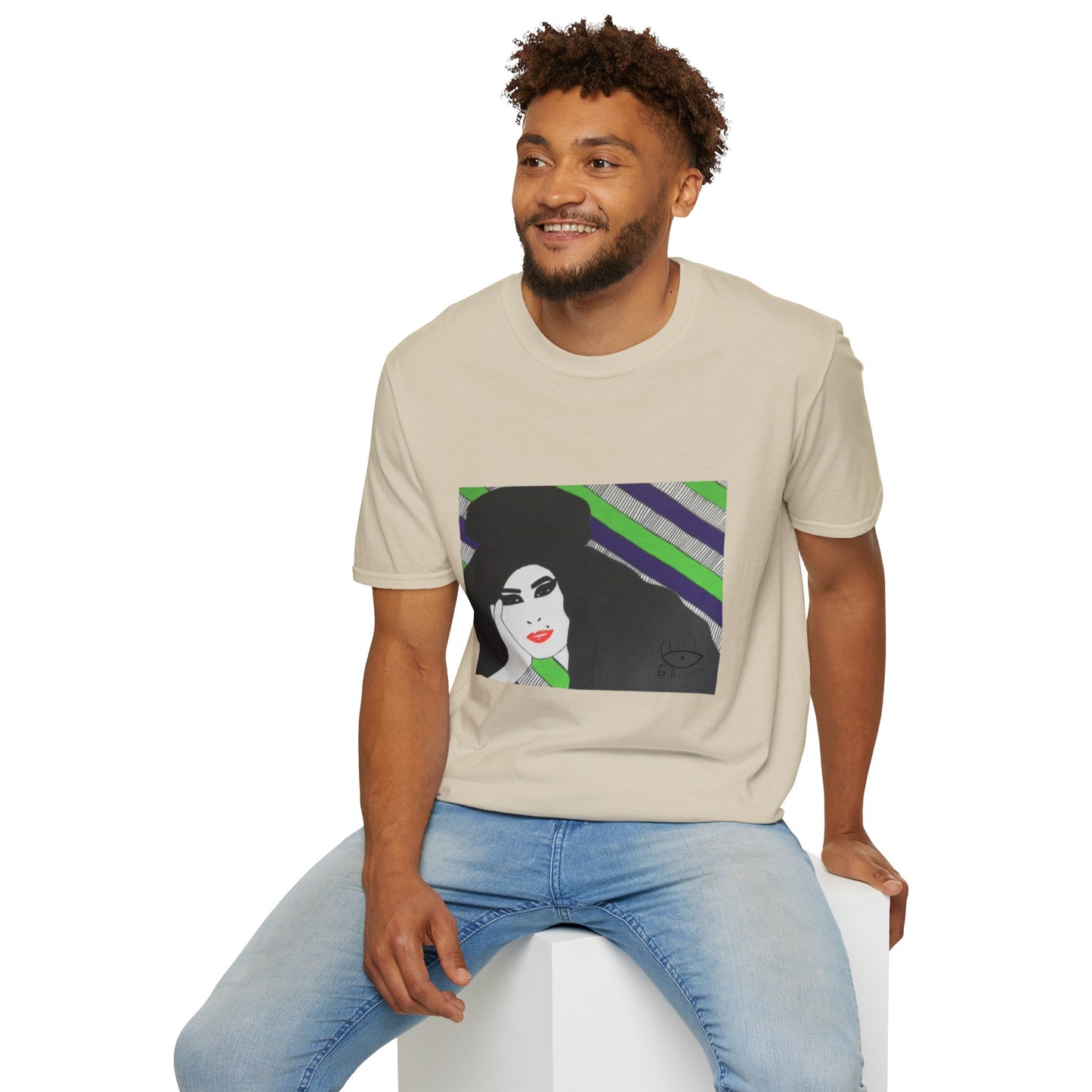 Artistic Amy Portrait T-Shirt, Casual Wear, Unique Gift, Pop Culture Apparel, Unisex Fashion, Everyday Comfort