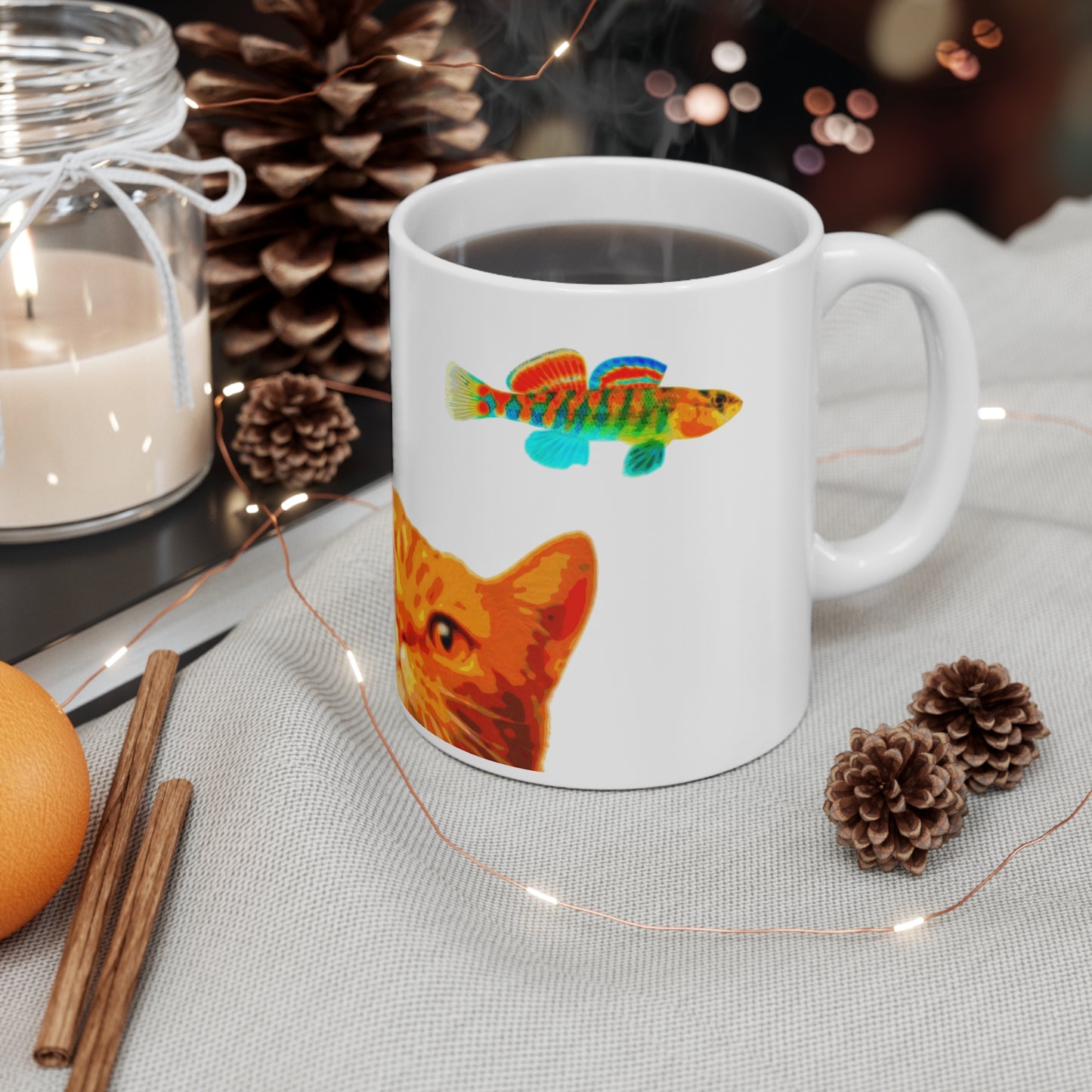 Funny Cat Ceramic Coffee Cups, 11oz, 15oz