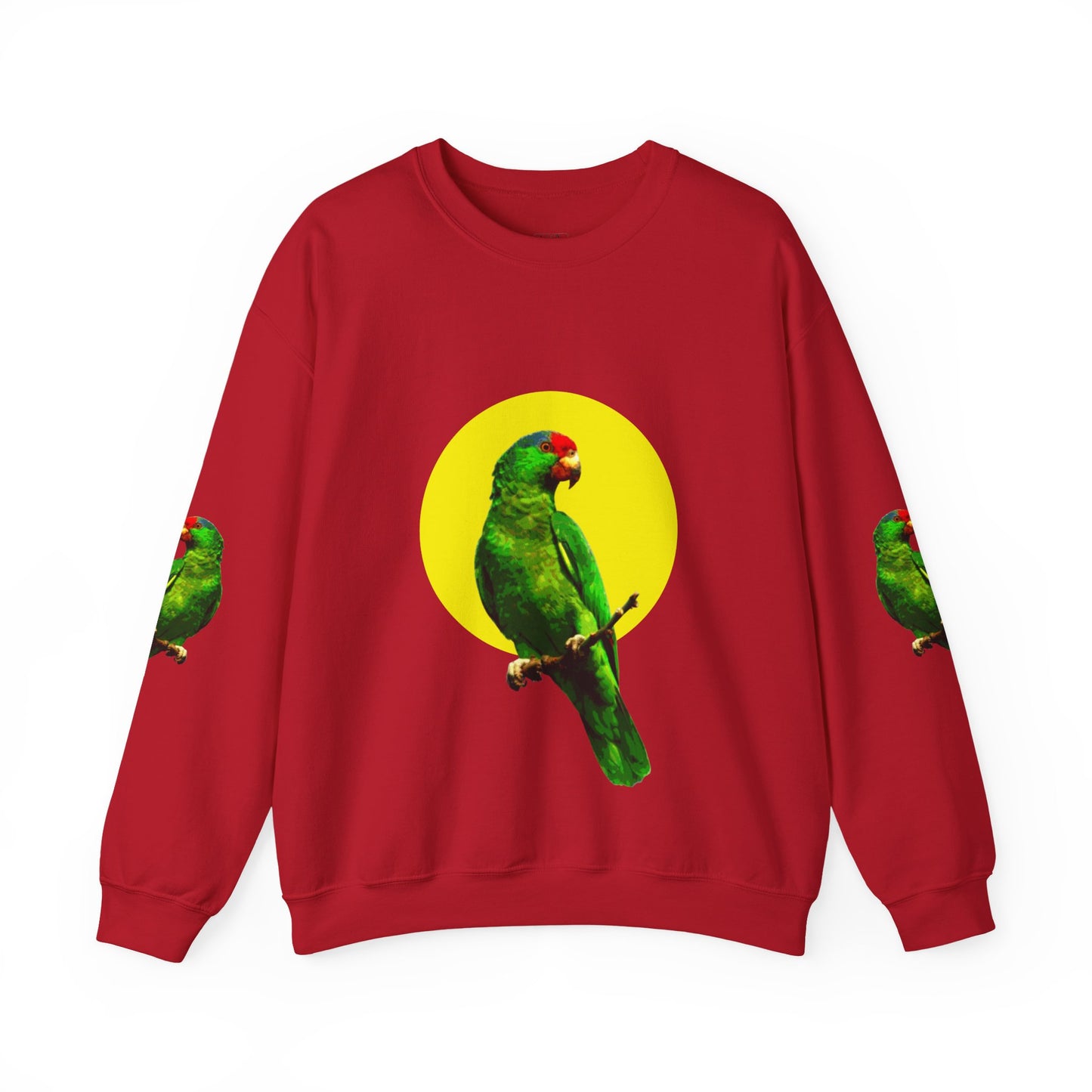 Vibrant Parrot Sweatshirt, Colorful Bird Apparel, Nature Lover Gift, Animal Print Crewneck, Casual Wear, Eco-Friendly Fashion