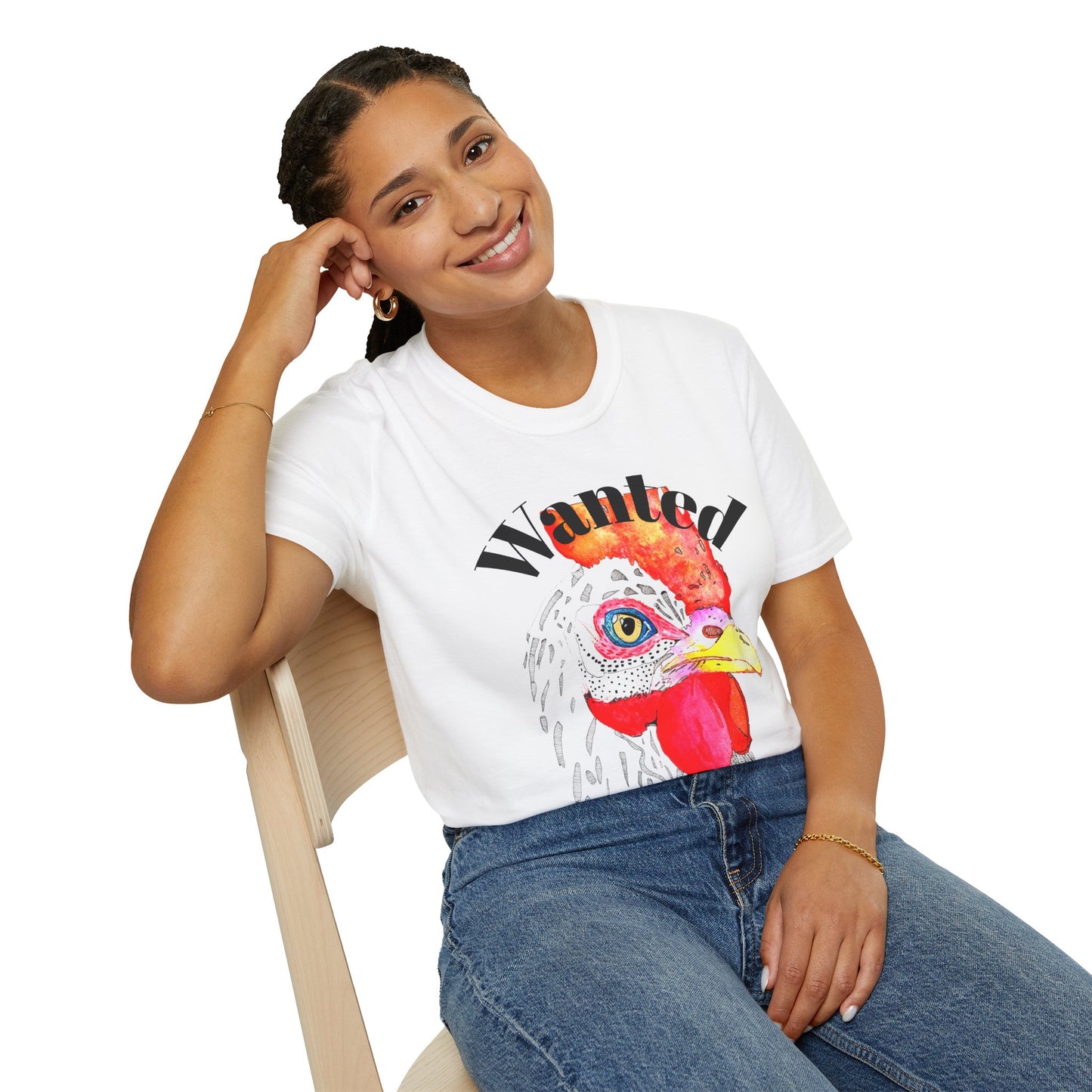 Wanted Rooster Unisex Softstyle T-Shirt