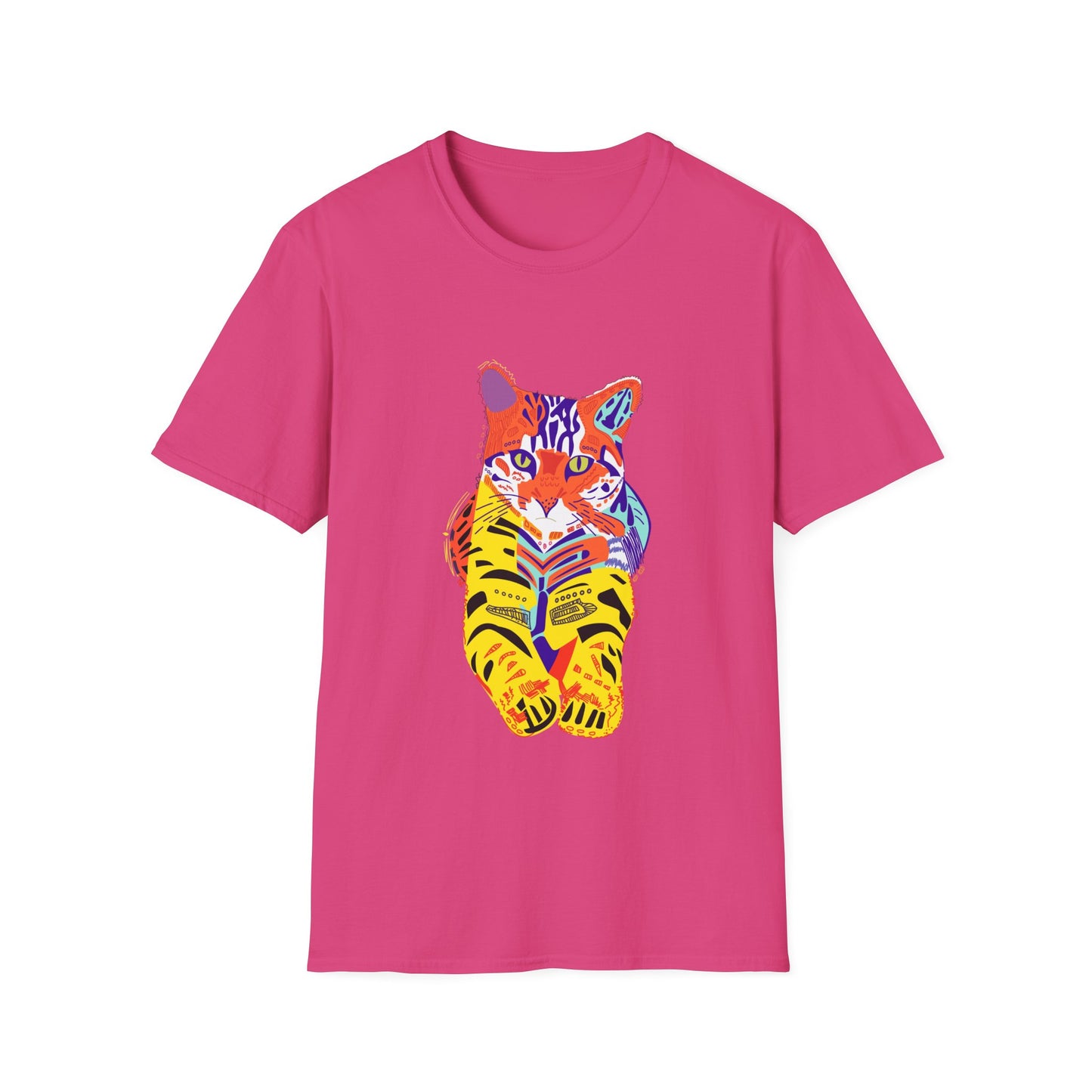 Vibrant Tiger Graphic Unisex Softstyle T-Shirt