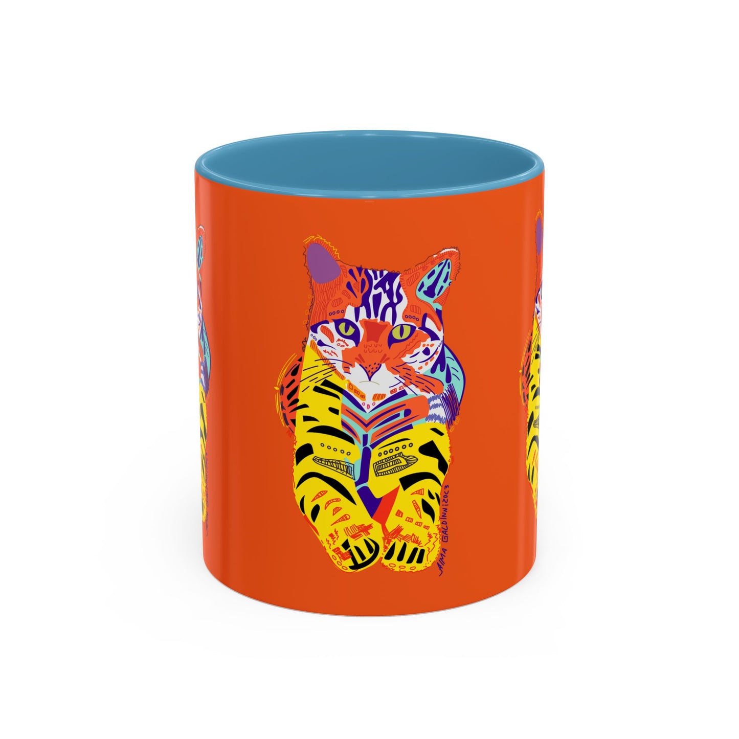 Mug - Tiger Design Accent Coffee Mug (11, 15oz)