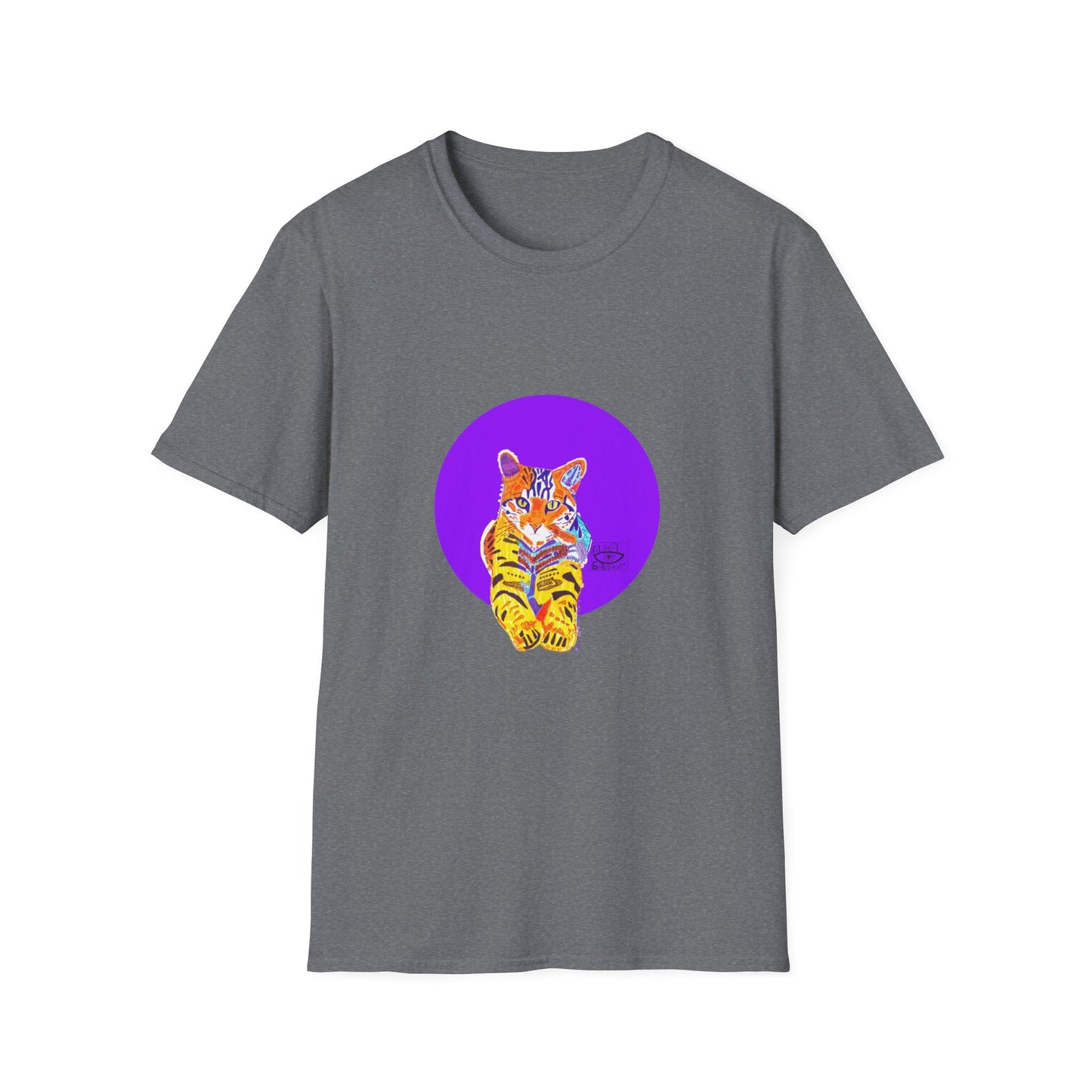 Vibrant Tiger Graphic T-Shirt, Colorful Art Tee for Animal Lovers, Unique Gift for Birthdays and Special Occasions, Unisex Softstyle Tee