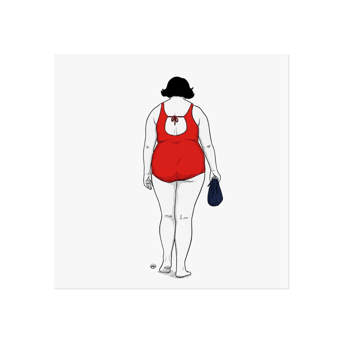 Elegant Swimmer lady Fine Art Posters