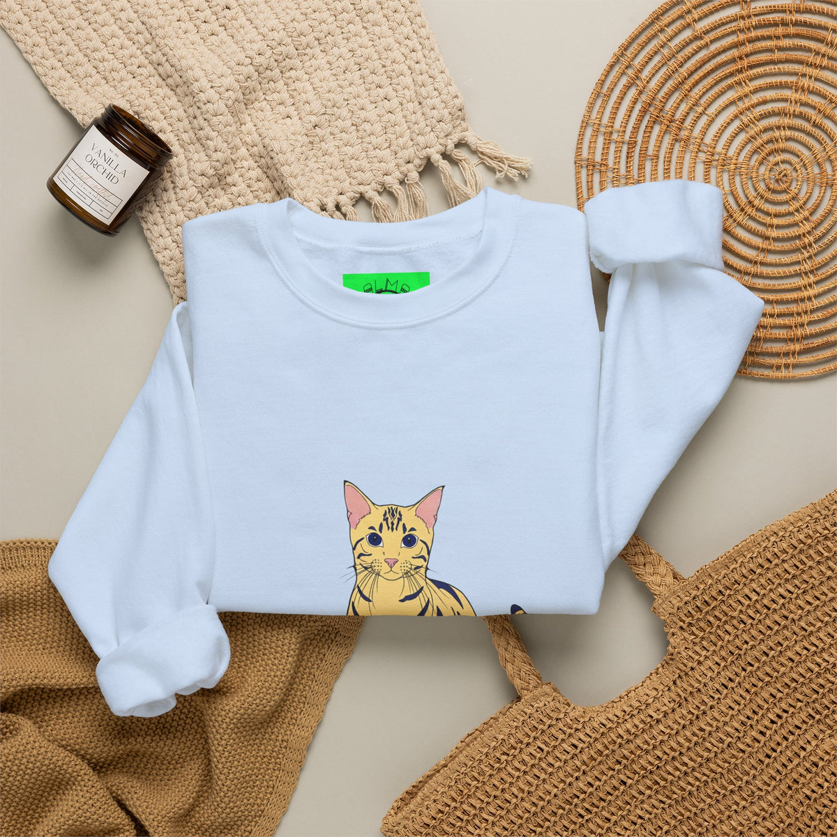 Bengal Cat cartoon Unisex Heavy Blend™ Crewneck Sweatshirt