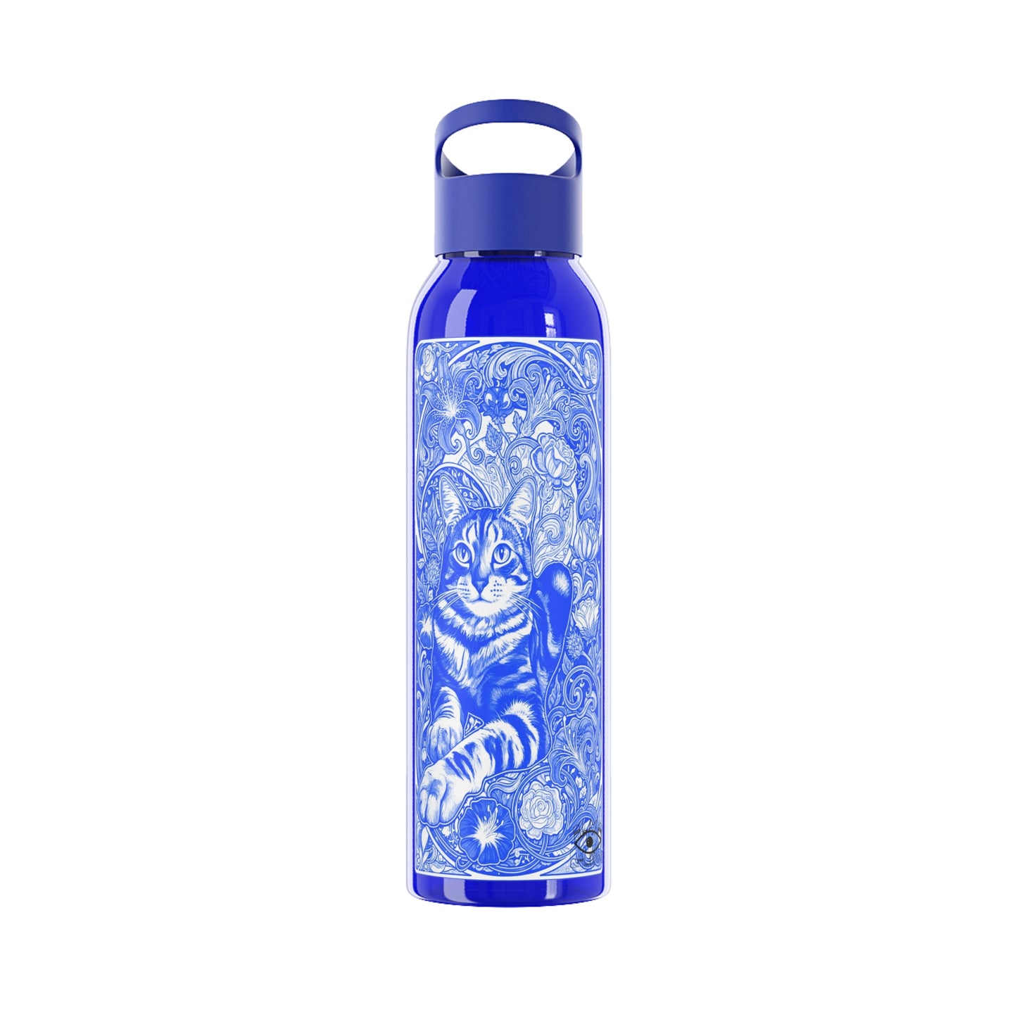 Art nouveaux blue tiles Sky Water Bottle
