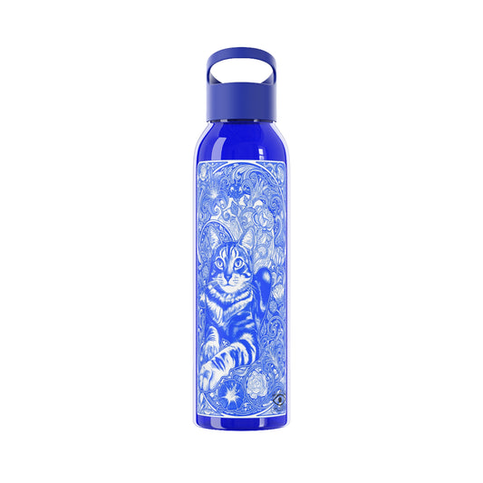 Art nouveaux blue tiles Sky Water Bottle
